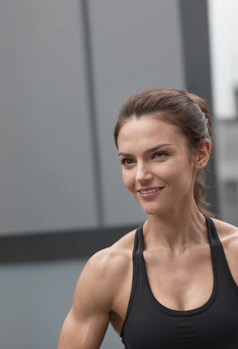 Create a divided image showcasing a personal trainer's contrasting emotions. On one side, depict the trainer with a joyful expression, radiating happiness and positivity. On the other side, portray the same trainer with a pensive or downcast expression, conveying sadness or disappointment. Utilize lighting to emphasize the emotional contrast between the two sides. Maintain consistent background elements to ensure visual continuity. This image should capture the complexity of human emotions and the multifaceted nature of a personal trainer's experiences, while also illustrating their ability to navigate and manage various emotional states.