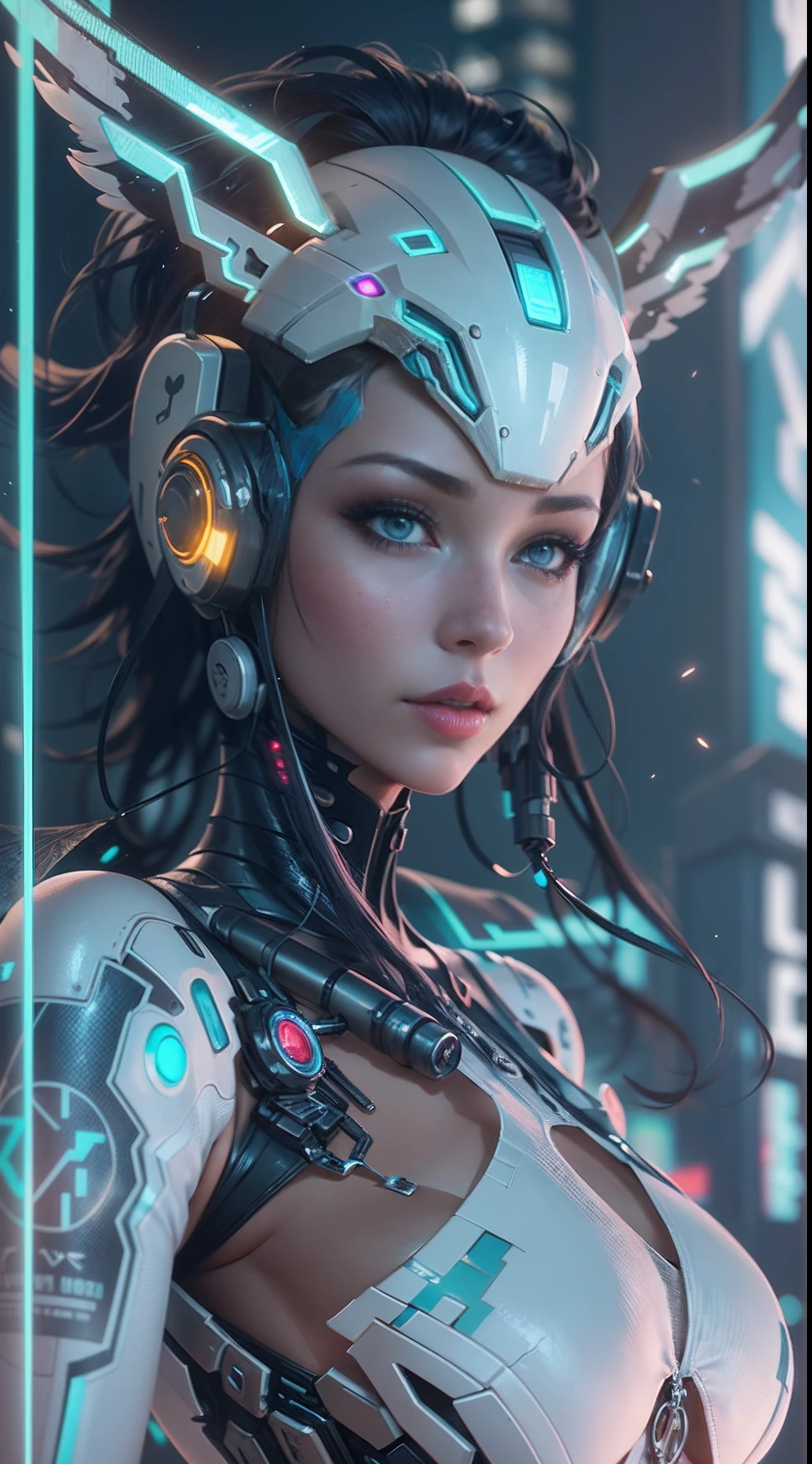 anime, cyber, girl, wings, cyber girl, cyber girl, cyber girl, cyber girl, cyber, cyberpunk art inspired by Marek Okon, cgsociety contest winner, fantasy art, beautiful cyborg angel girl, futuristic robot angel, digital cyberpunk anime art, 4k highly detailed digital art, cyberpunk cyborg wasp, 4k detailed digital art, tron angel