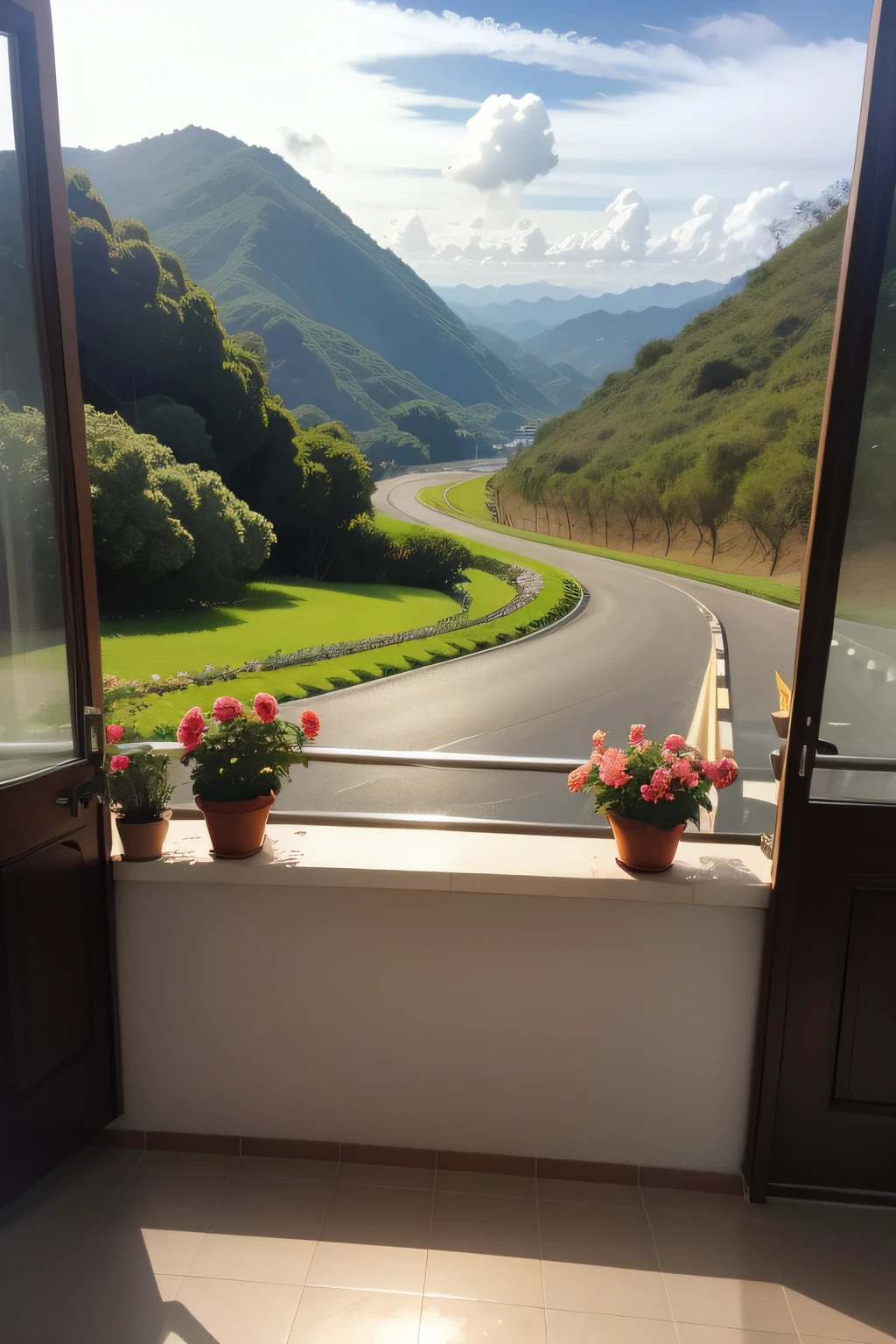 rosas em uma vista bonita