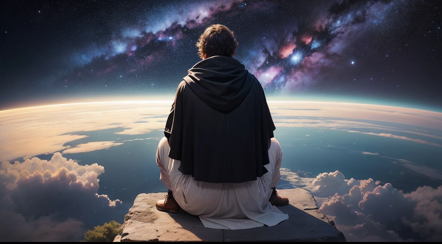 Deus criando o universo, paisagem expansiva, galaxy, universo, planetas, Deus criando o universo
