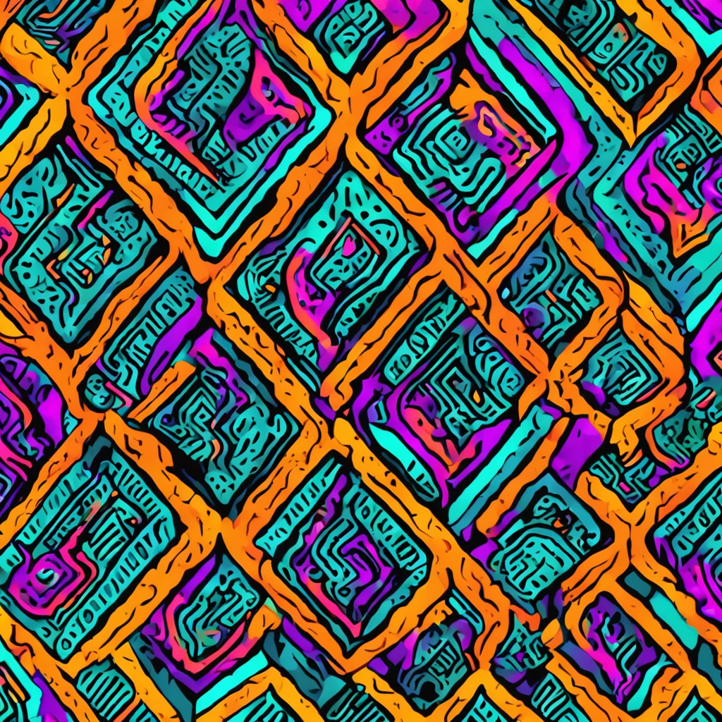 Psychedelic pattern, cores fortes, formas
