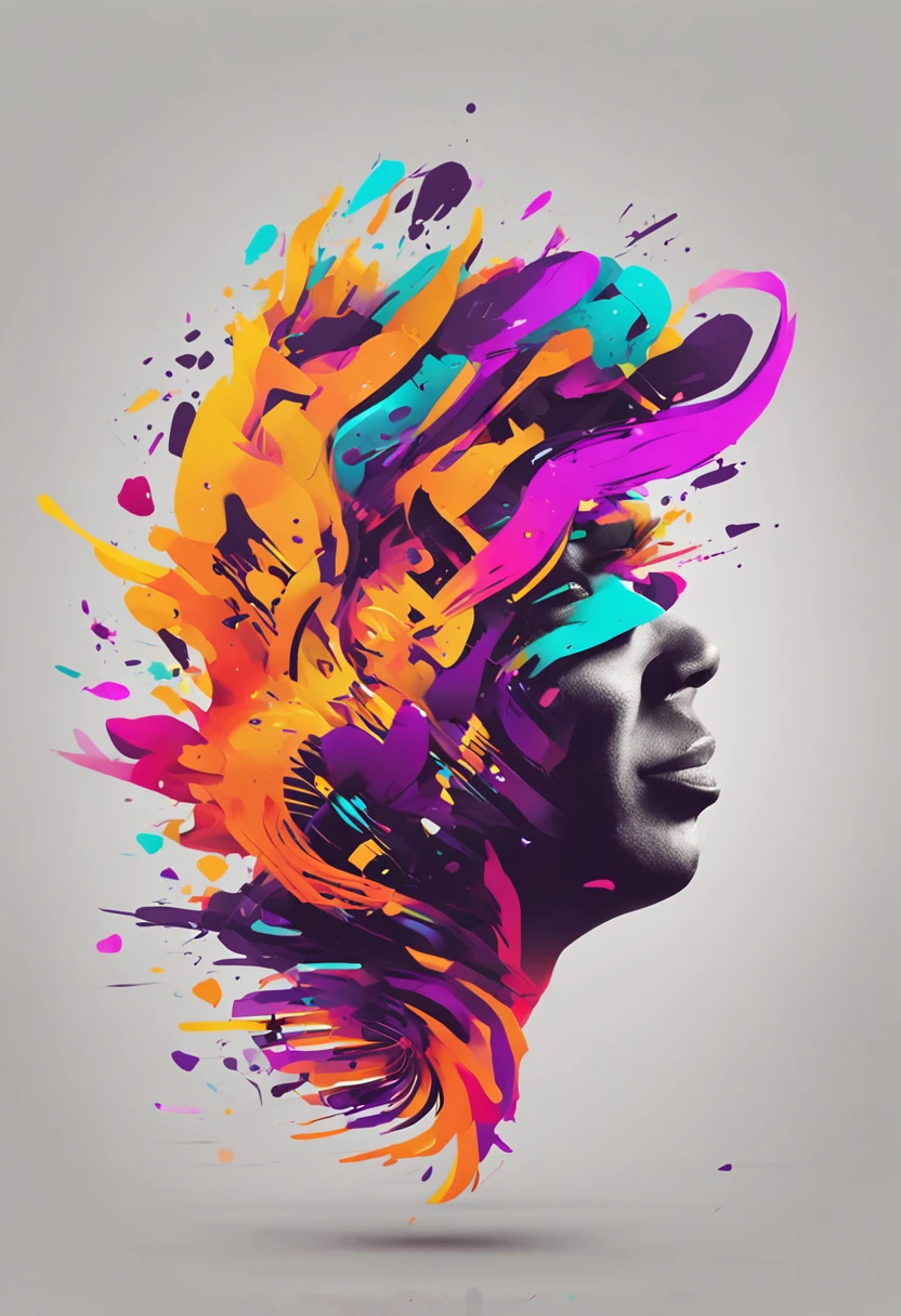 Crie uma logo para a 'Convertta', the paid traffic agency, que emane energia e criatividade. Use vibrant brush strokes and expressive typography to convey dynamism and innovation in the agency's marketing approach. Incorpore cores como laranja, yellow and purple to capture the essence of exciting conversion strategies.