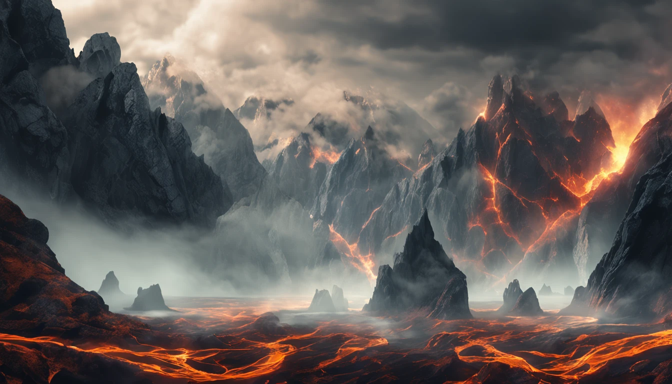 ancient gods, the four elements, air, fire, earth, water, divine tetrads, realistic photo, black photo background.