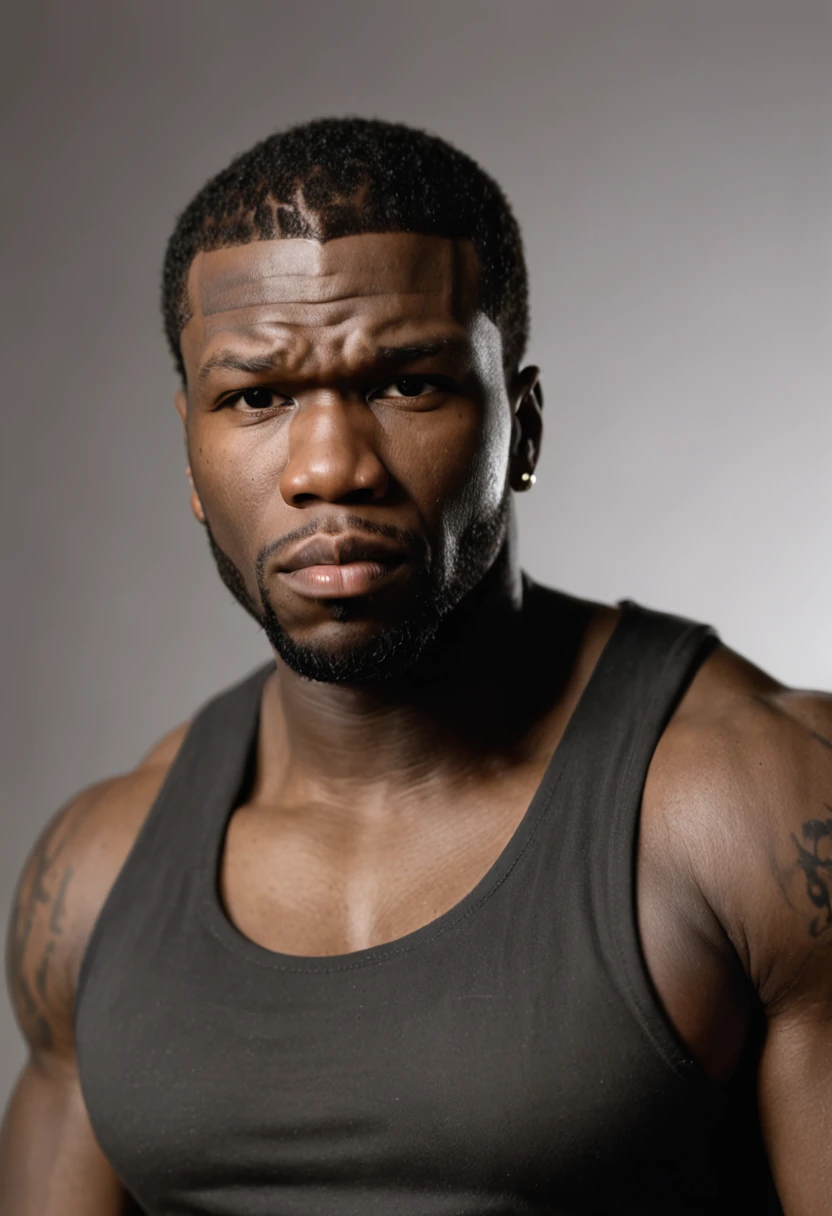 50 cent fumando maconha imagem preto e branco estiloso gangster