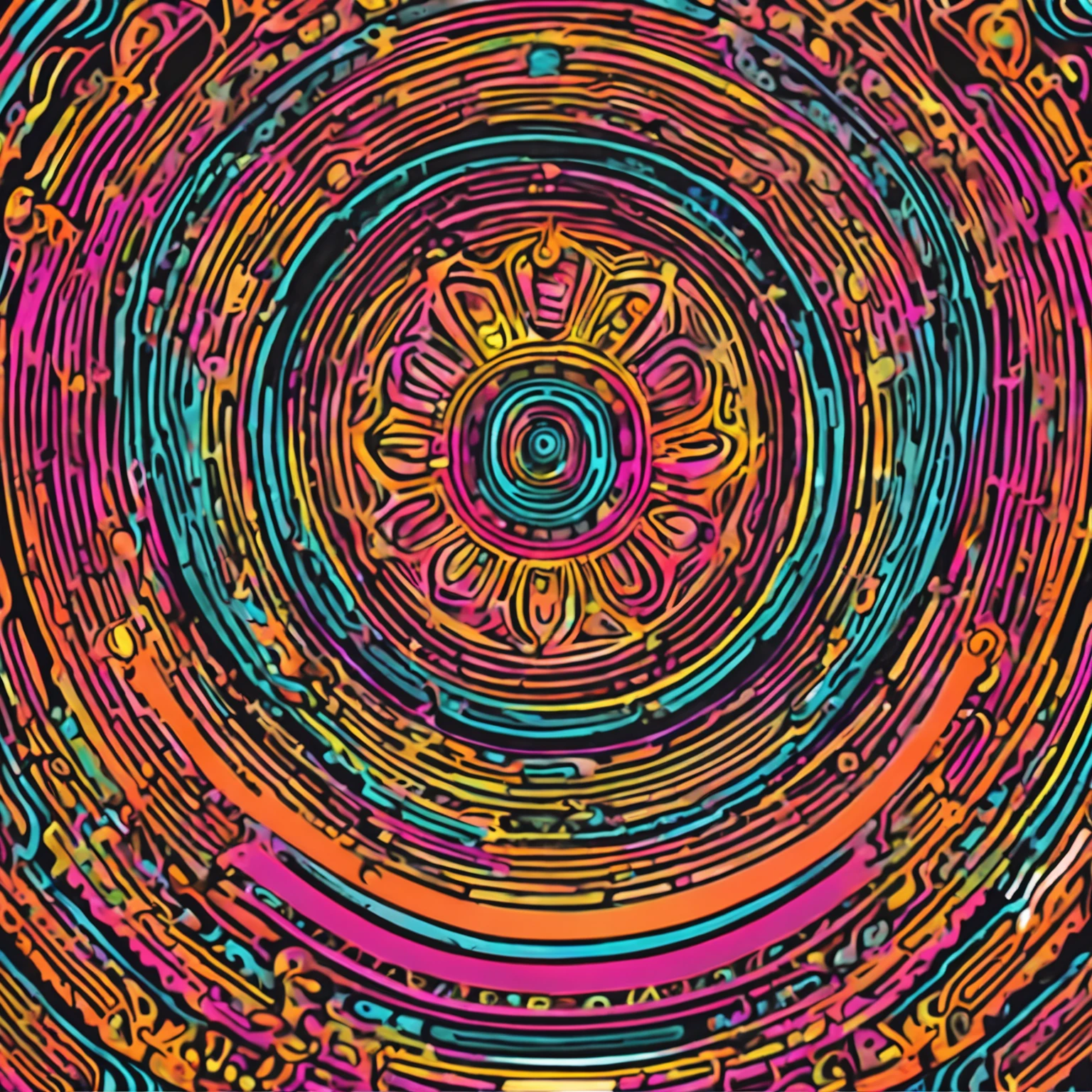 Psychedelic pattern, cores fortes, formas