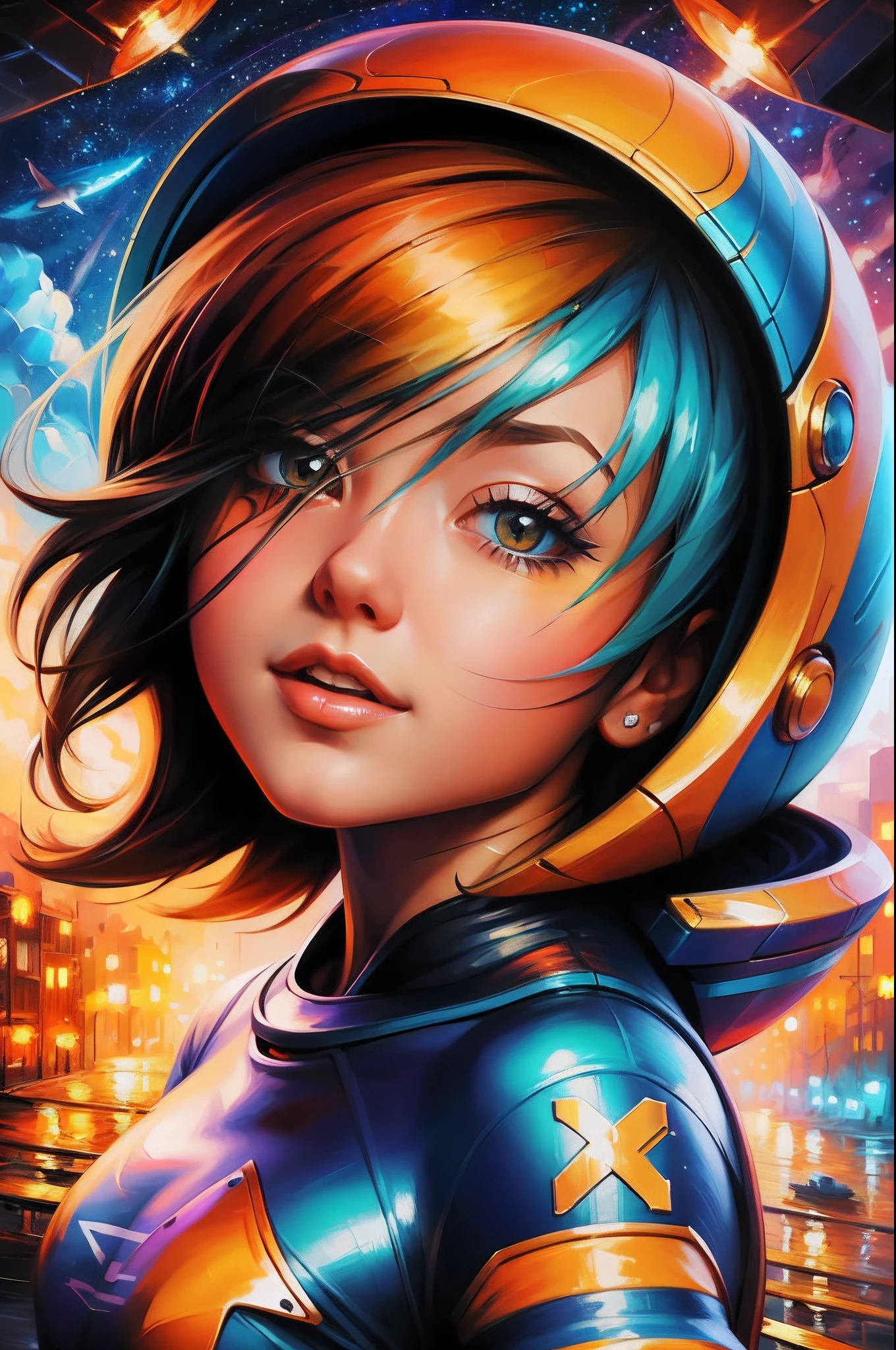 Cute Little Scatgirl, Позирование viva, ((style artgerm)), Palette knife-oil painting, Detailed Illustration, ((Best Quality, tmasterpiece)), Extreme detailing, 8K