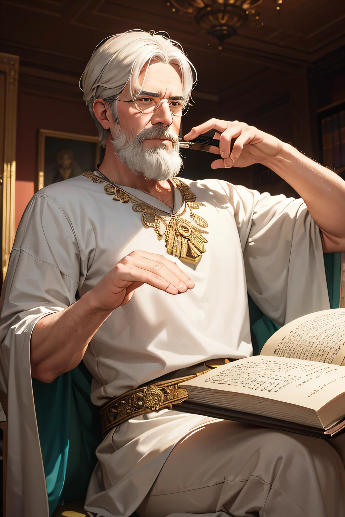 /imagine prompt: A mesmerizingly detailed and historically accurate portrayal of the ancient Greek playwright Aeschylus. Crafted with an eye for authenticity and respect for his legacy, the image captures the essence of this literary luminary.
Shot in RAW format using an analogue Nikon Z 14mm ultra-wide angle lens, the photograph pays homage to Aeschylus' era. The composition transports viewers to the ancient world, with carefully selected lighting and set design that reflect the cultural aesthetics of his time.
Aeschylus is depicted in an intricate and historically appropriate attire, showcasing his status as a revered playwright. Every fold of fabric, every line etched on his face, and every detail of his expression are captured in striking clarity. The lighting mimics the soft glow of torchlight or natural sunlight, casting gentle shadows that emphasize the depth of his character.
The color palette harkens back to the earthy tones prevalent in ancient Greek art, with rich hues of ochre, deep blues, and muted greens. The background might hint at the theatrical world he inhabited, with subtle glimpses of amphitheater architecture or fragments of scrolls.
This image conveys a sense of reverence and admiration for Aeschylus, celebrating his contributions to literature and theatre. It stands as a testament to his enduring legacy and invites viewers to connect with the creative spirit of the ancient world.