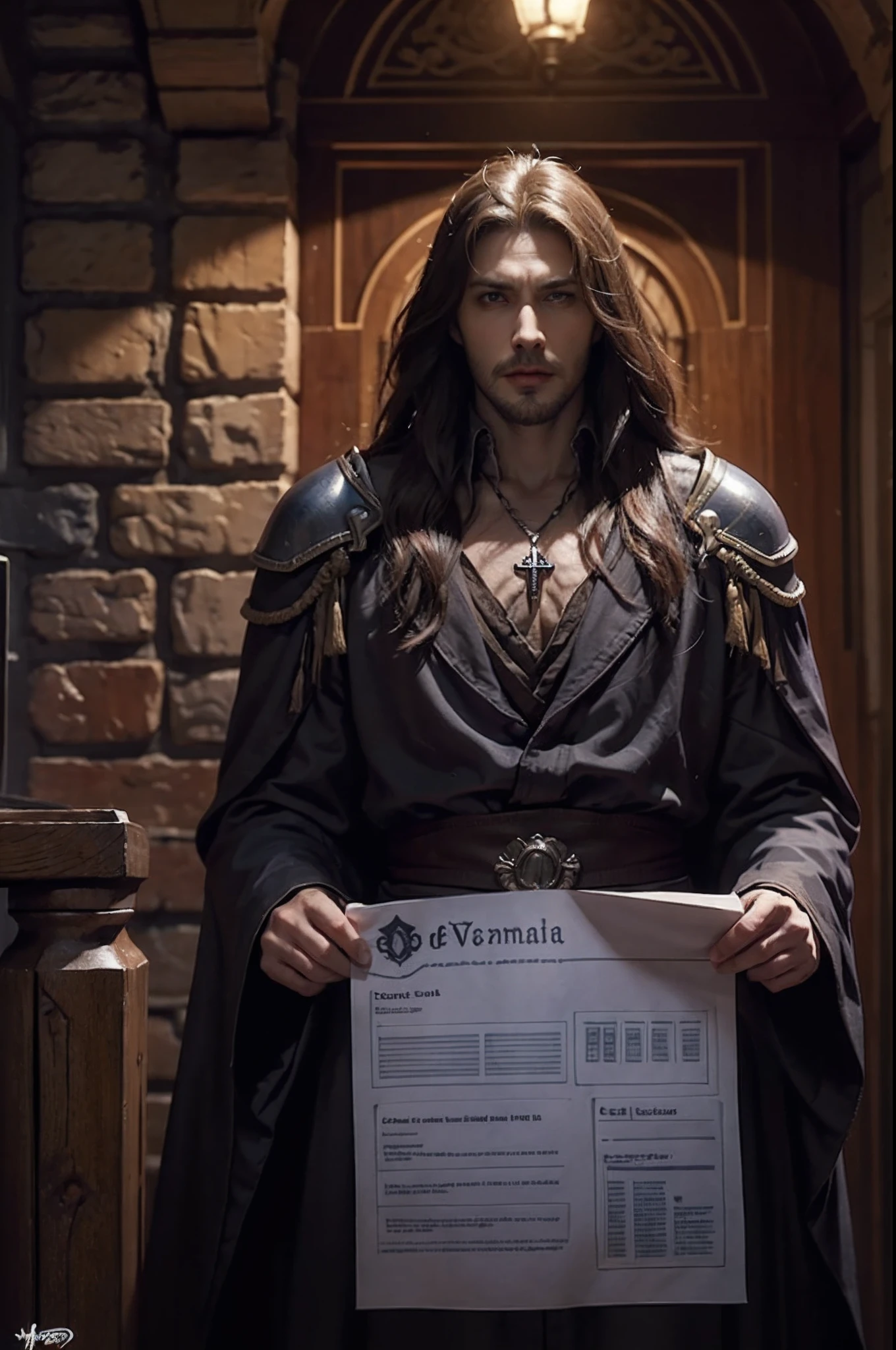 Castlevania Lord of the shadows Character sheet design différents types design hyper realistic super detailed