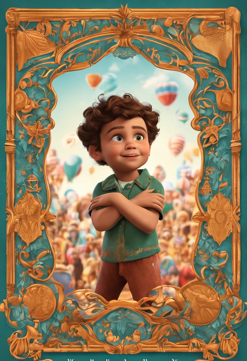 Frame with phrases in Portuguese theme Little Prince