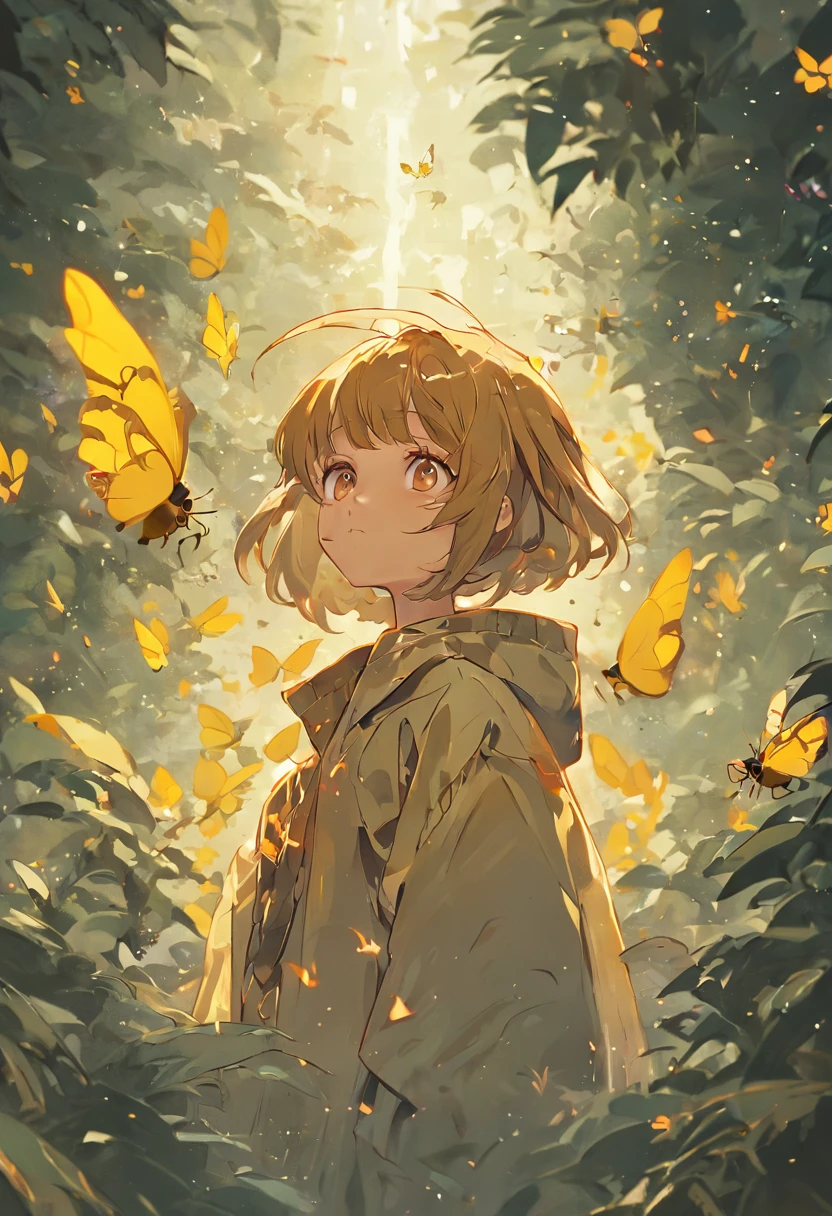 raw ultra realitic, photographic,  girl, wearing a bee suit, looking at a beehive