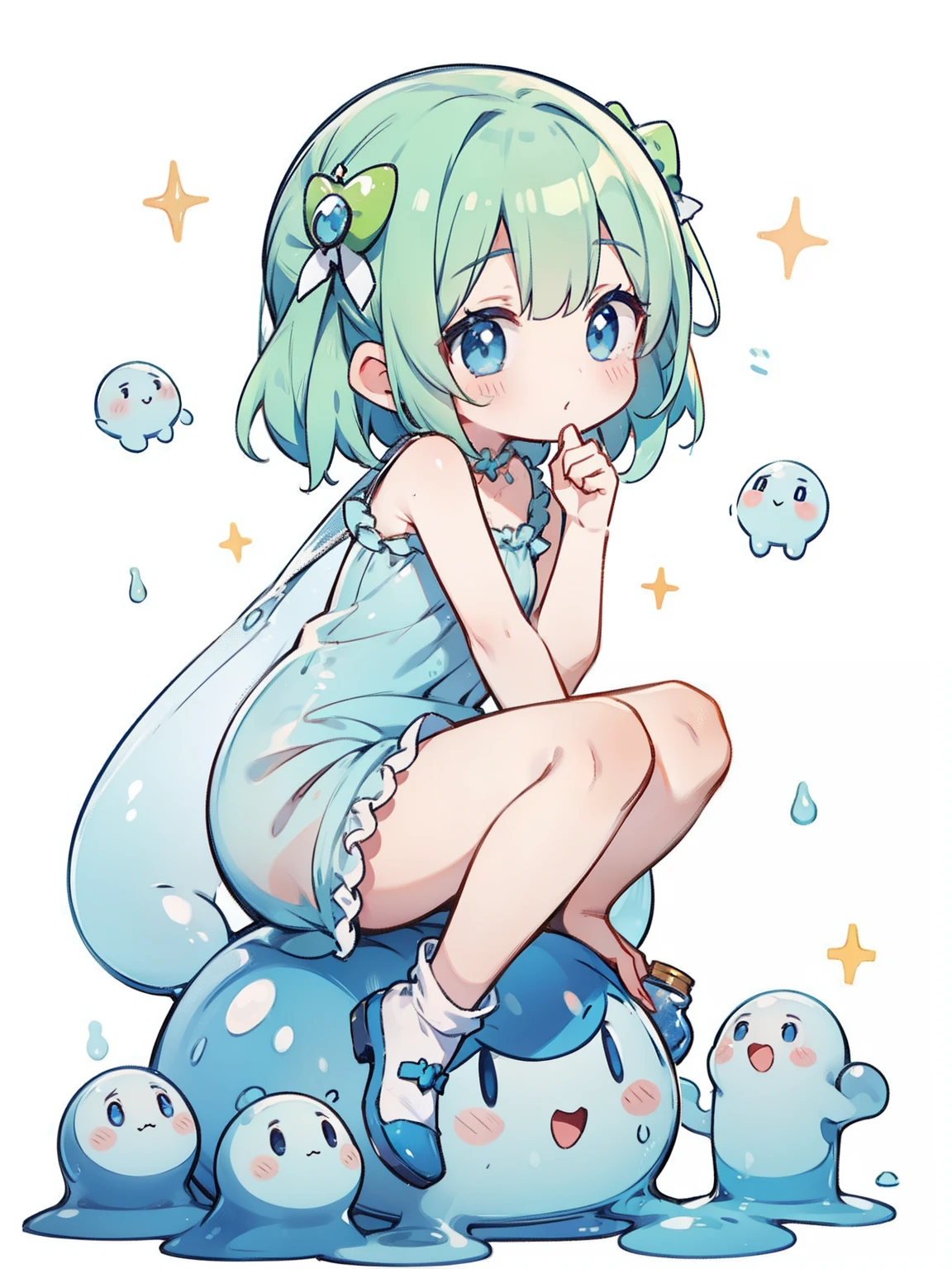 A slime girl made out of sperm