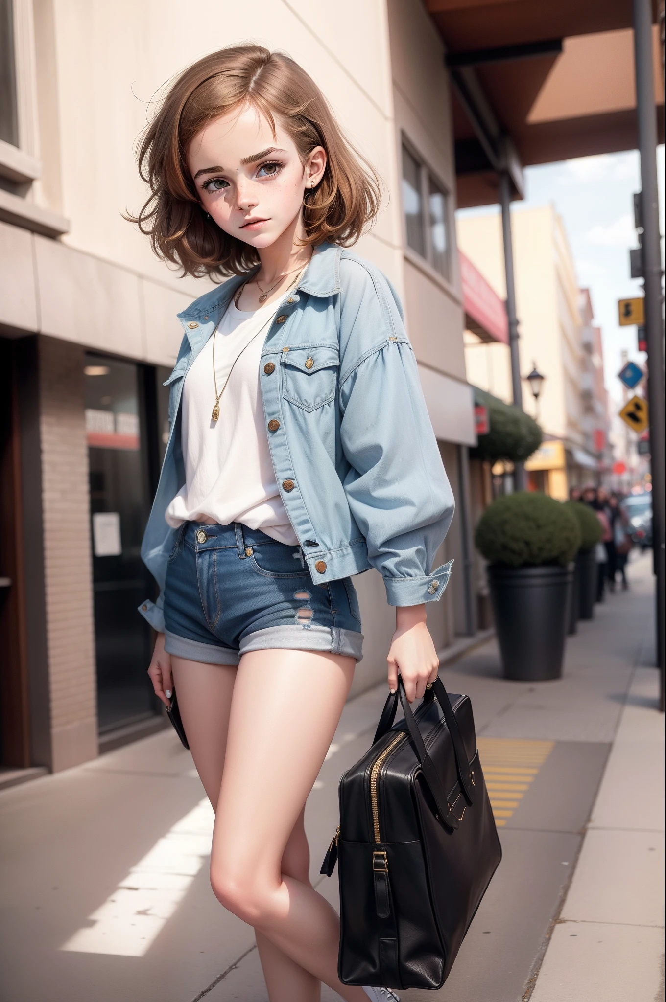 tween Emma Watson dressed in 1990's clothes