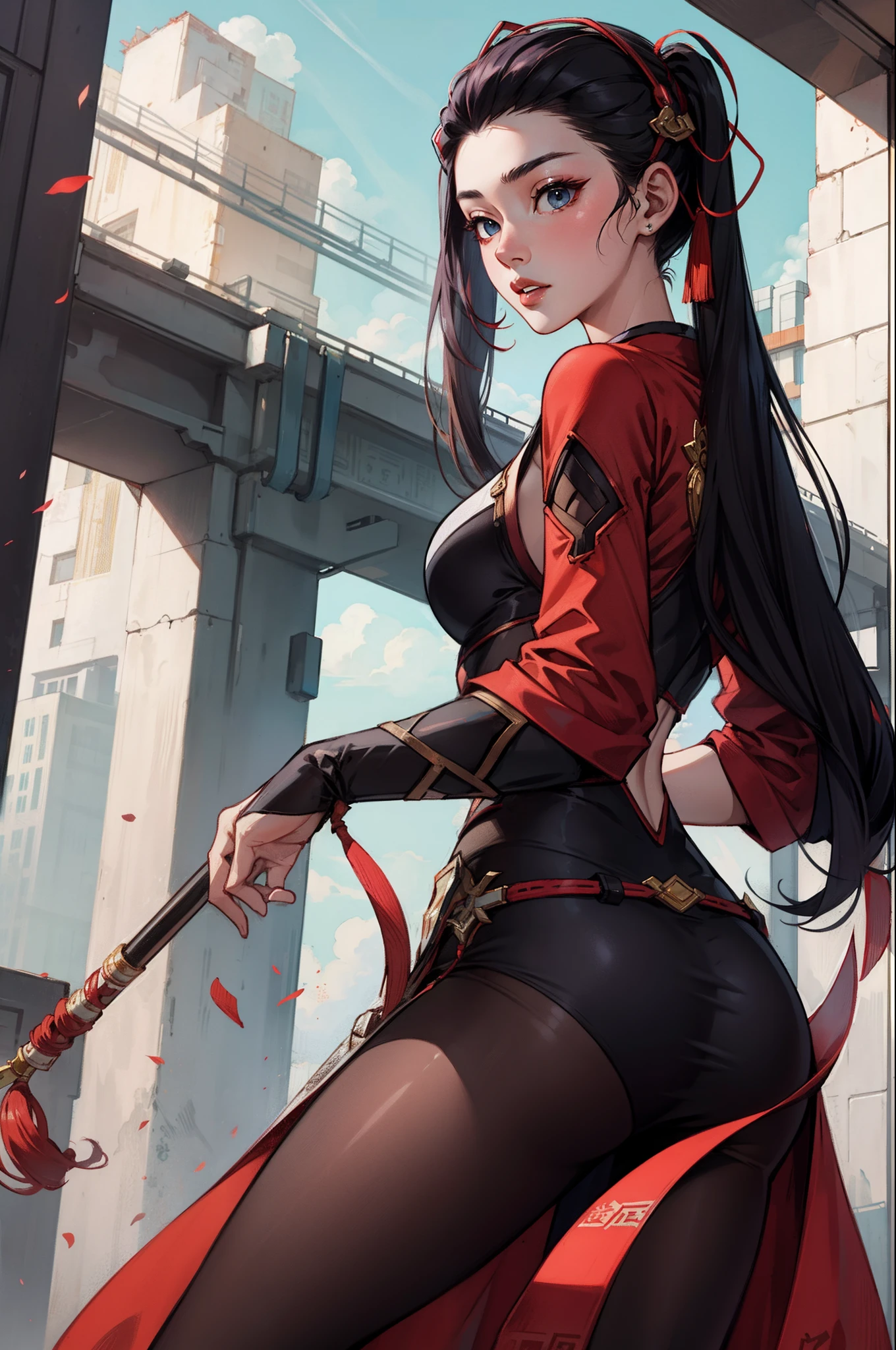 (Valencia:1 girl Girl), A Masterpiece, Bestquality, Raw Photo, lifelike, FACE, Incredibly ridiculous, beatiful girl,MAGIC, long long hair, depth of view, Highres, Hyperdetailed, finelydetail, RAWExtremely detailed, extremely detailed eyes and face, Sharp pupils, Realistic Pupils, Sharp focus, cinematic Lighting,fulllllbody,cheongsam,Big boob,Long leg,From Behind,Night street,dynamic poses