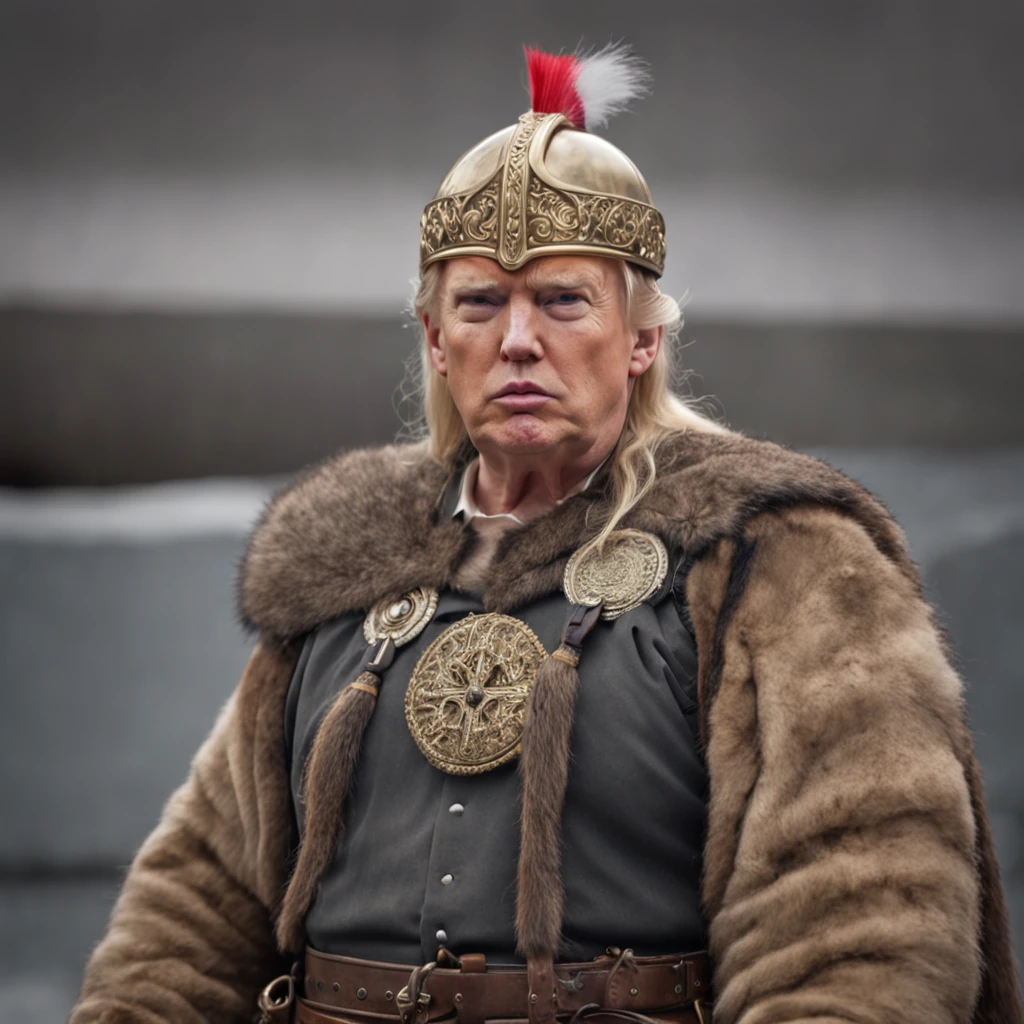 donald trump as a viking warrior