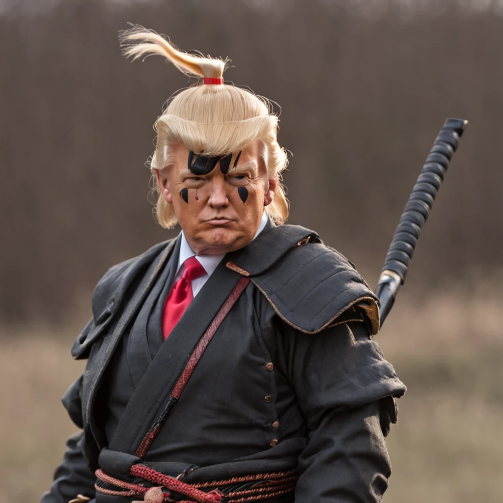 donald trump as a samurai