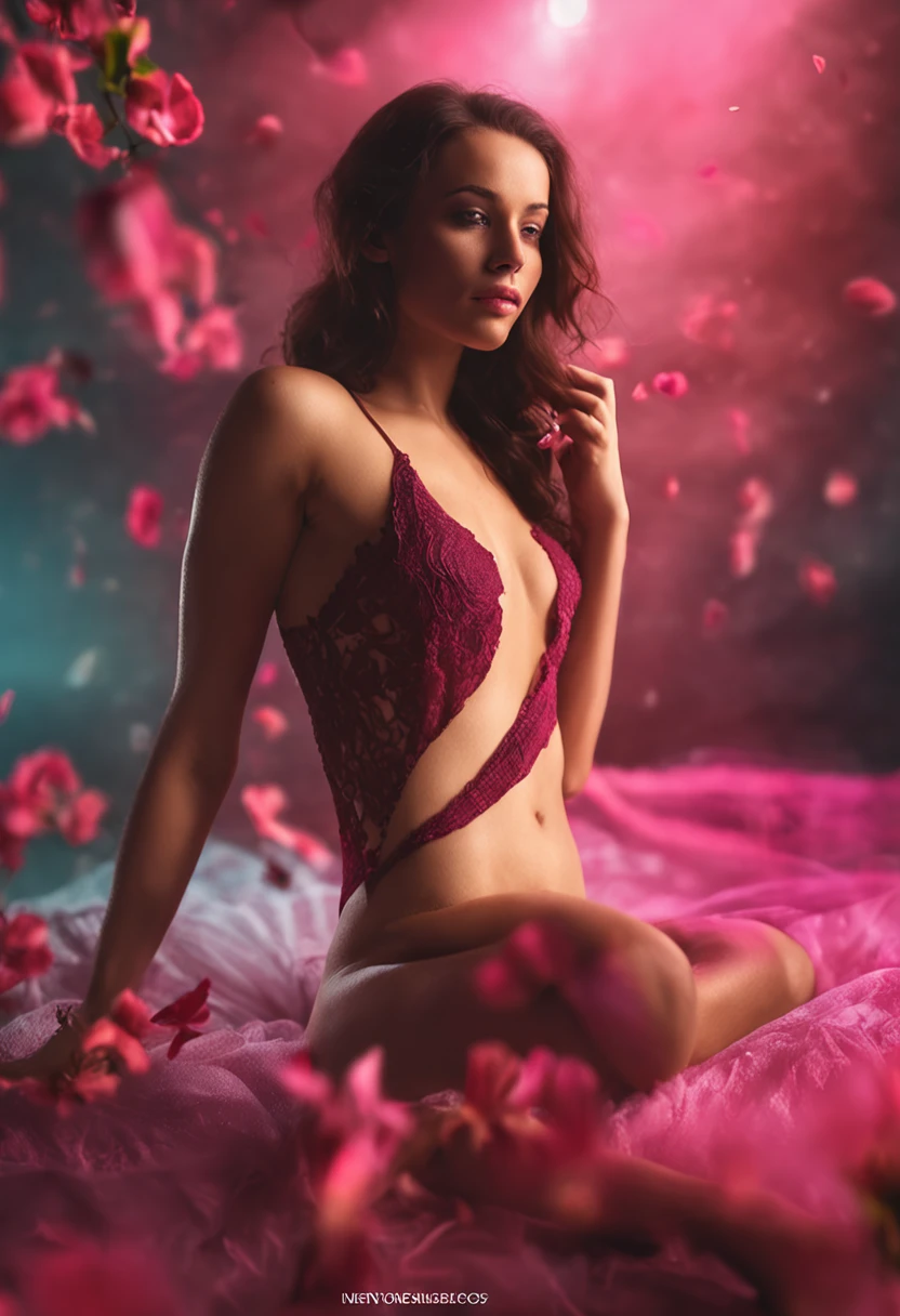 "eine atemberaubende, elegant naked brunette woman with perfect body and sensual charisma"