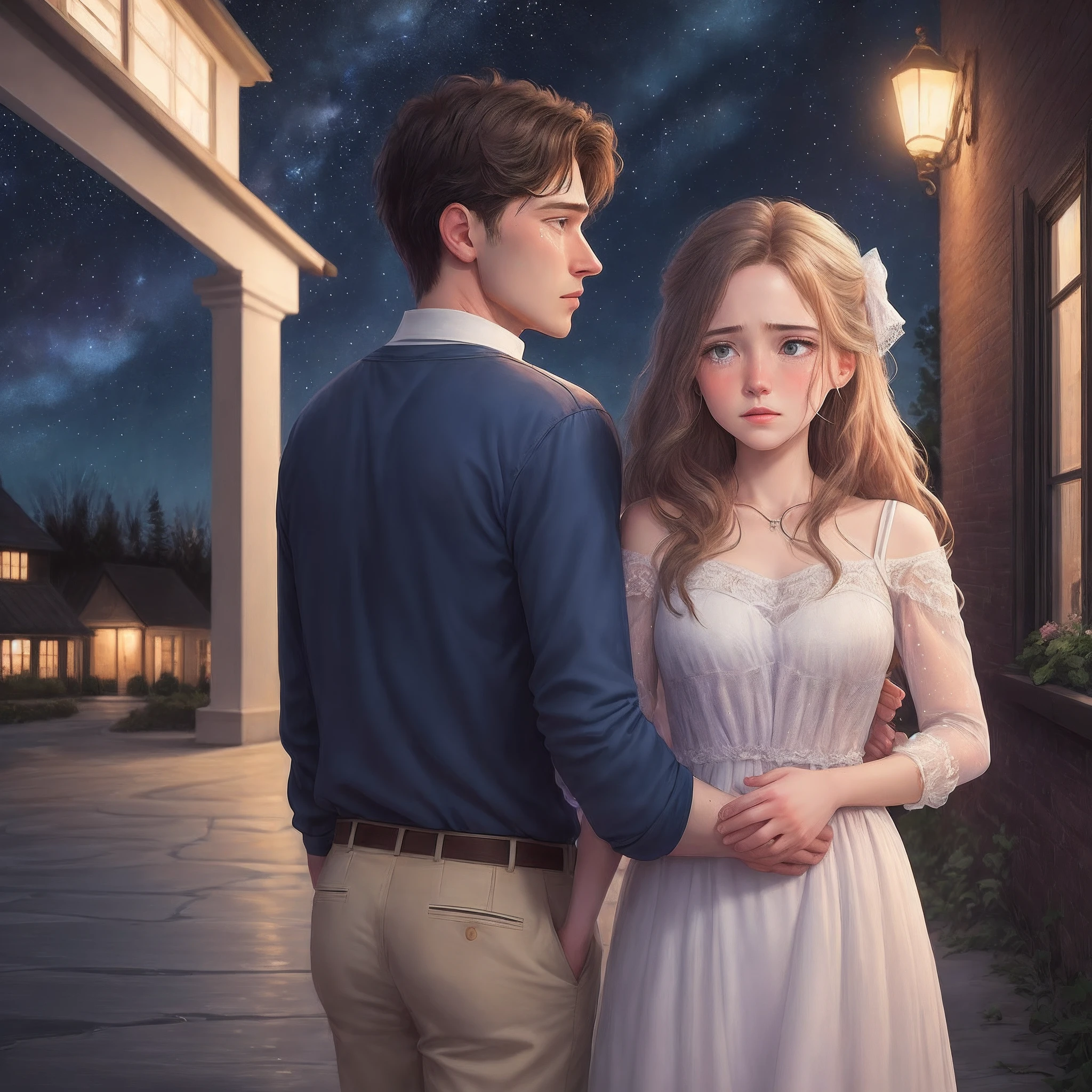 "Starry Night: A Sad Love Story Intertwined with a Thousand Tears an 18 year old couple a woman and the man