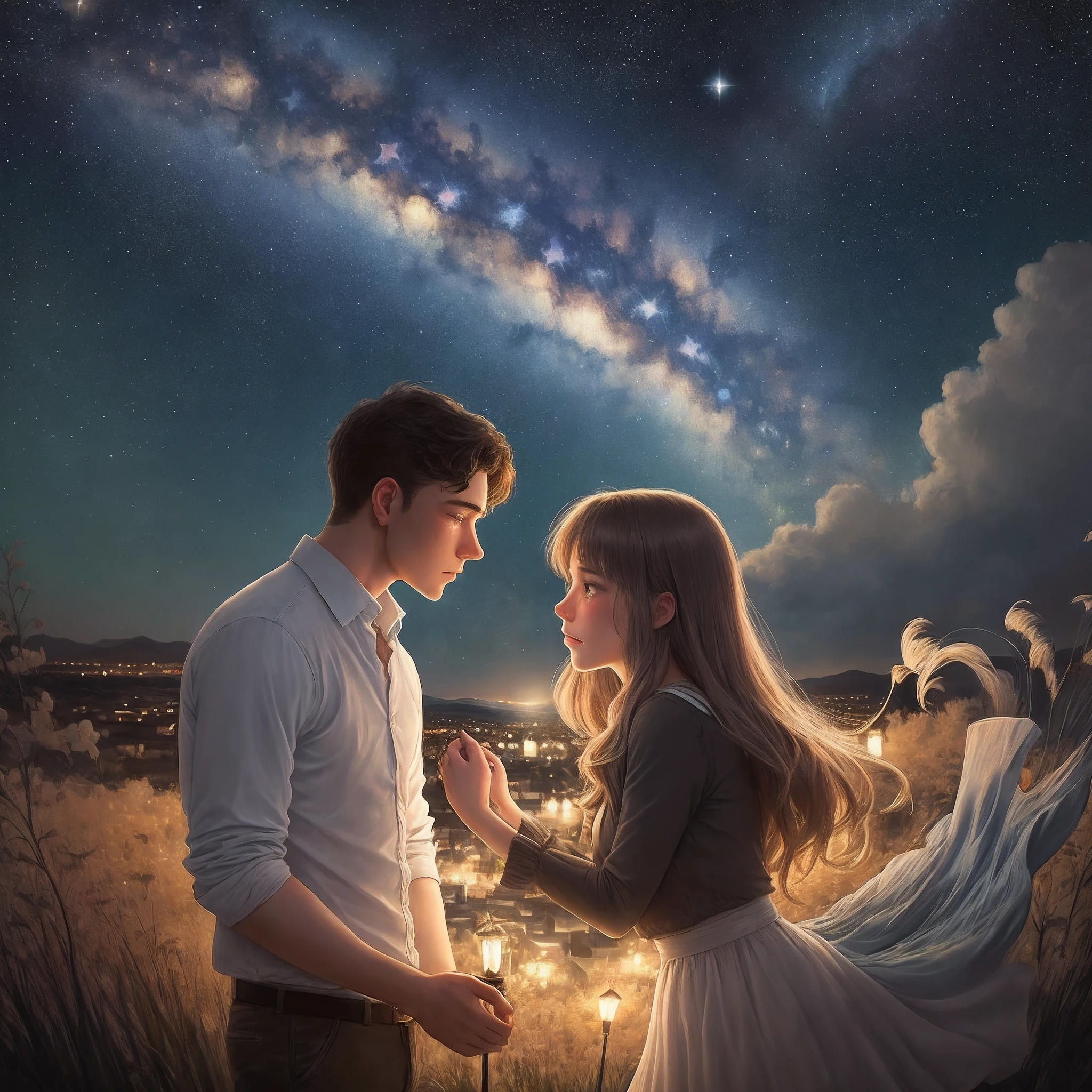 "Starry Night: A Sad Love Story Intertwined with a Thousand Tears an 18 year old couple a woman and the man