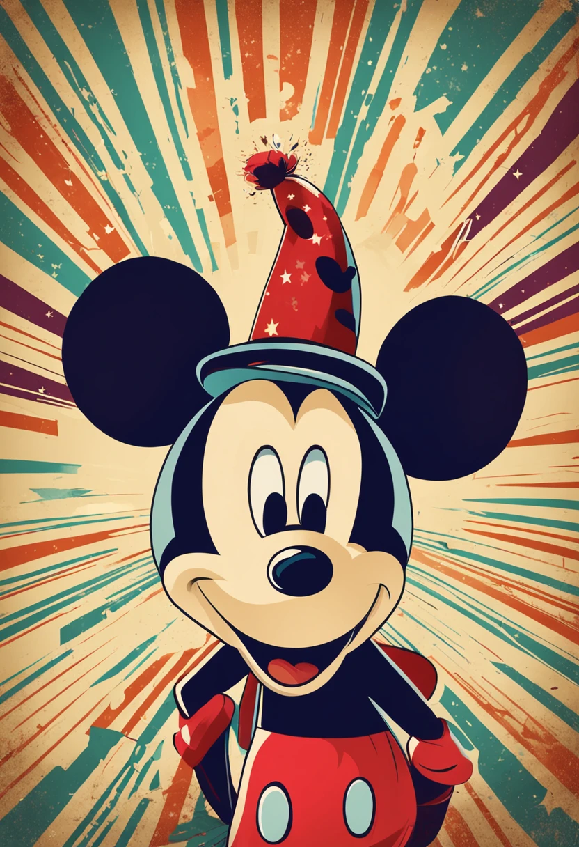 "Create a high-resolution Disney movie poster showcasing Mickey Mouse."