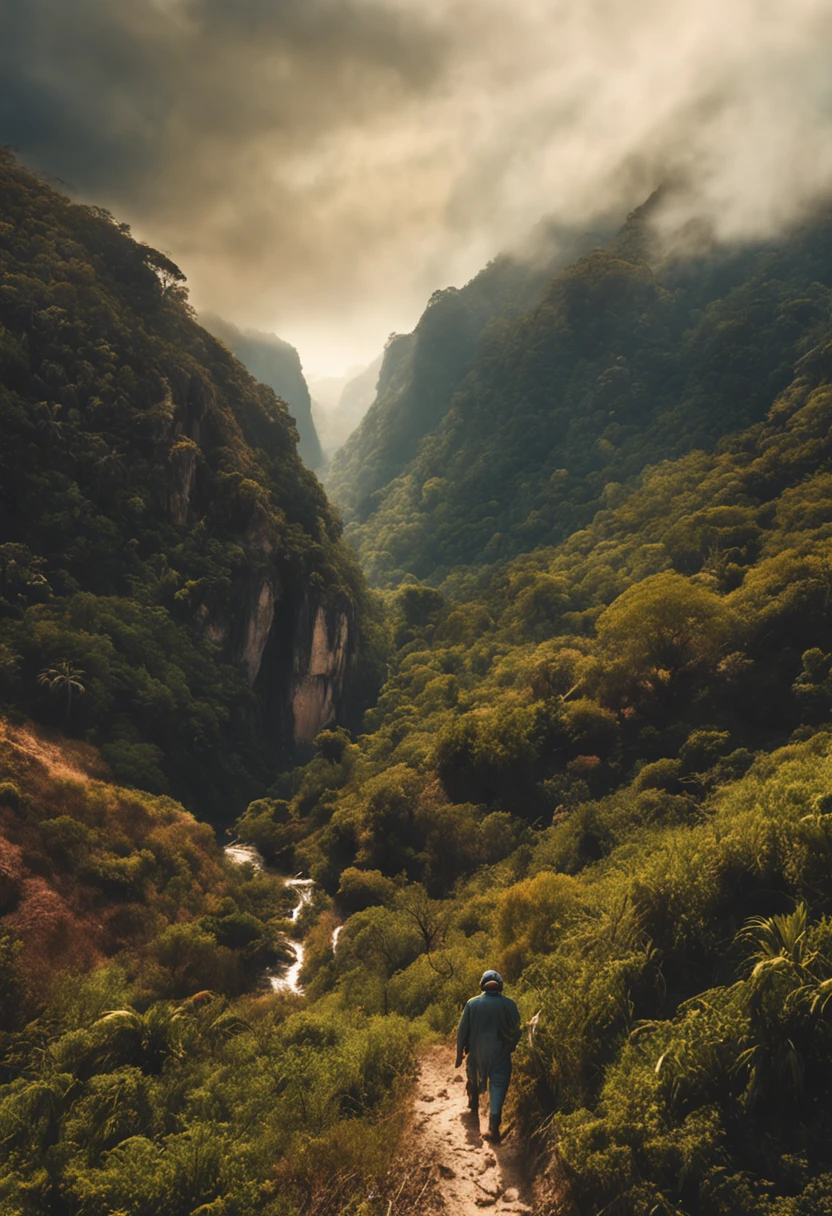 jesus cristo,floresta,paisagem iluminada, manto vermemlho ,barba ,ultra realista ,imagem real hd,alta qualidade,corpo inteiro , coroa de espinhos ,mostrando corpo inteiro