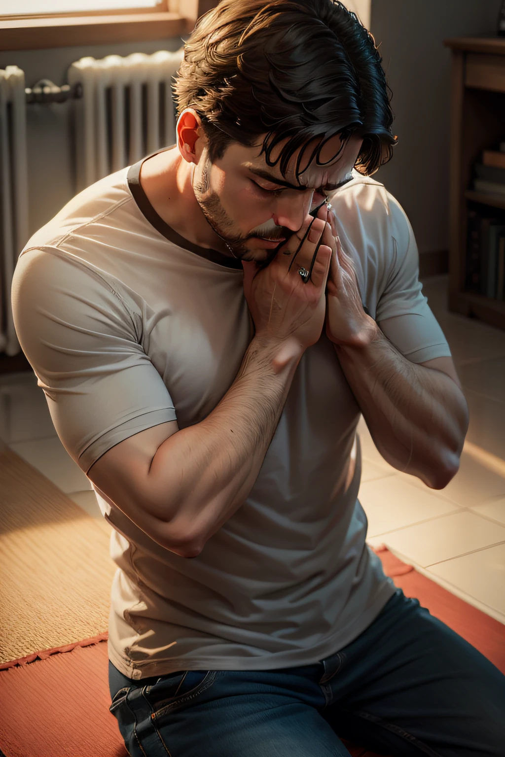 MAN PRAYING