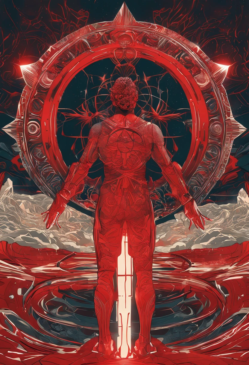 chakra de luz infinita tori vermelho, chute yoko guery, red dragon, medalha redonda, ouro