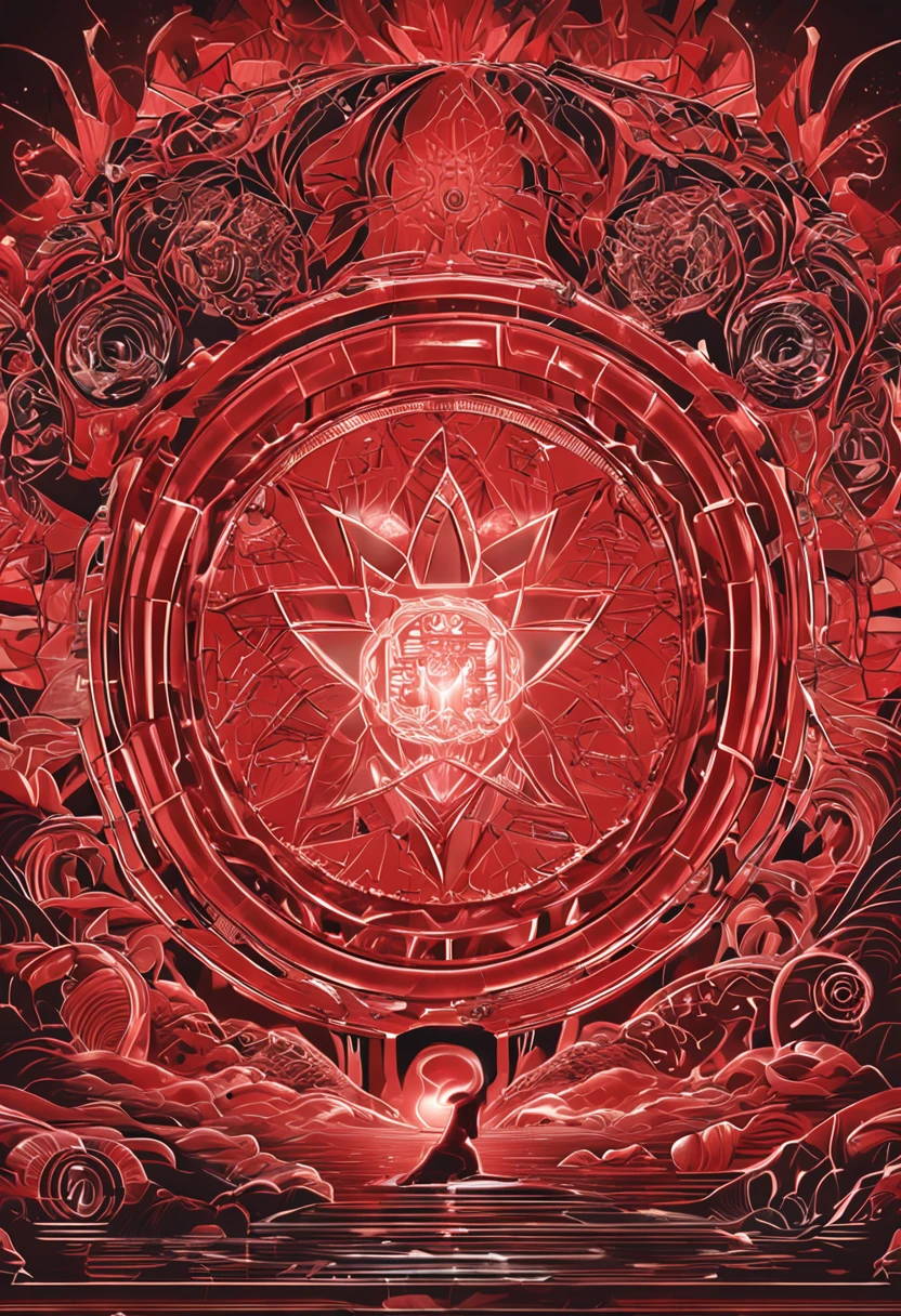chakra de luz infinita tori vermelho, chute yoko guery, red dragon, medalha redonda, ouro