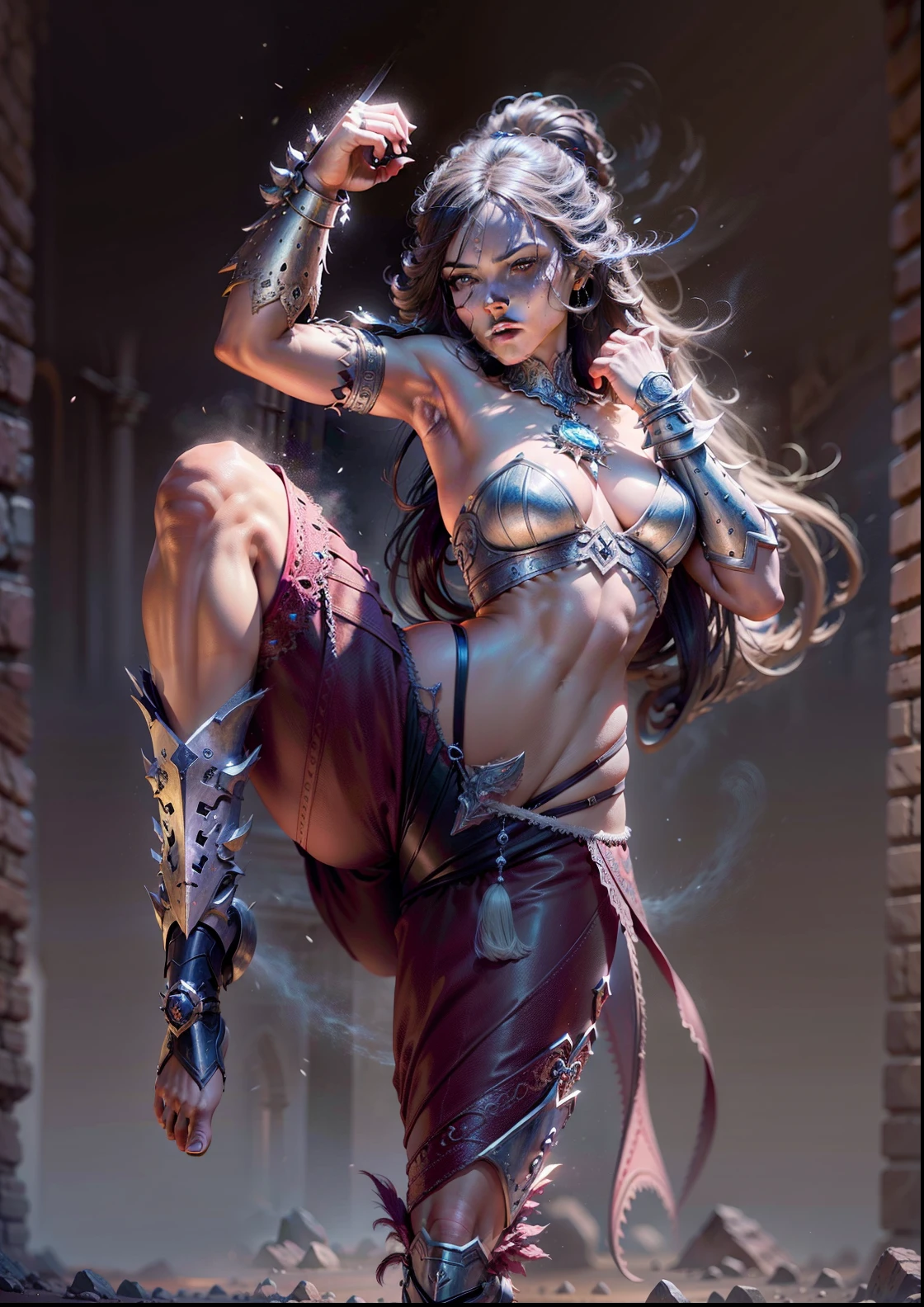 Senhora Cavaleiro,Anatomia correta,epic fantasy digital art,tmasterpiece,8k,high-definition resolution,desenho detalhado,Qulidade Superior,, Epic composition,
