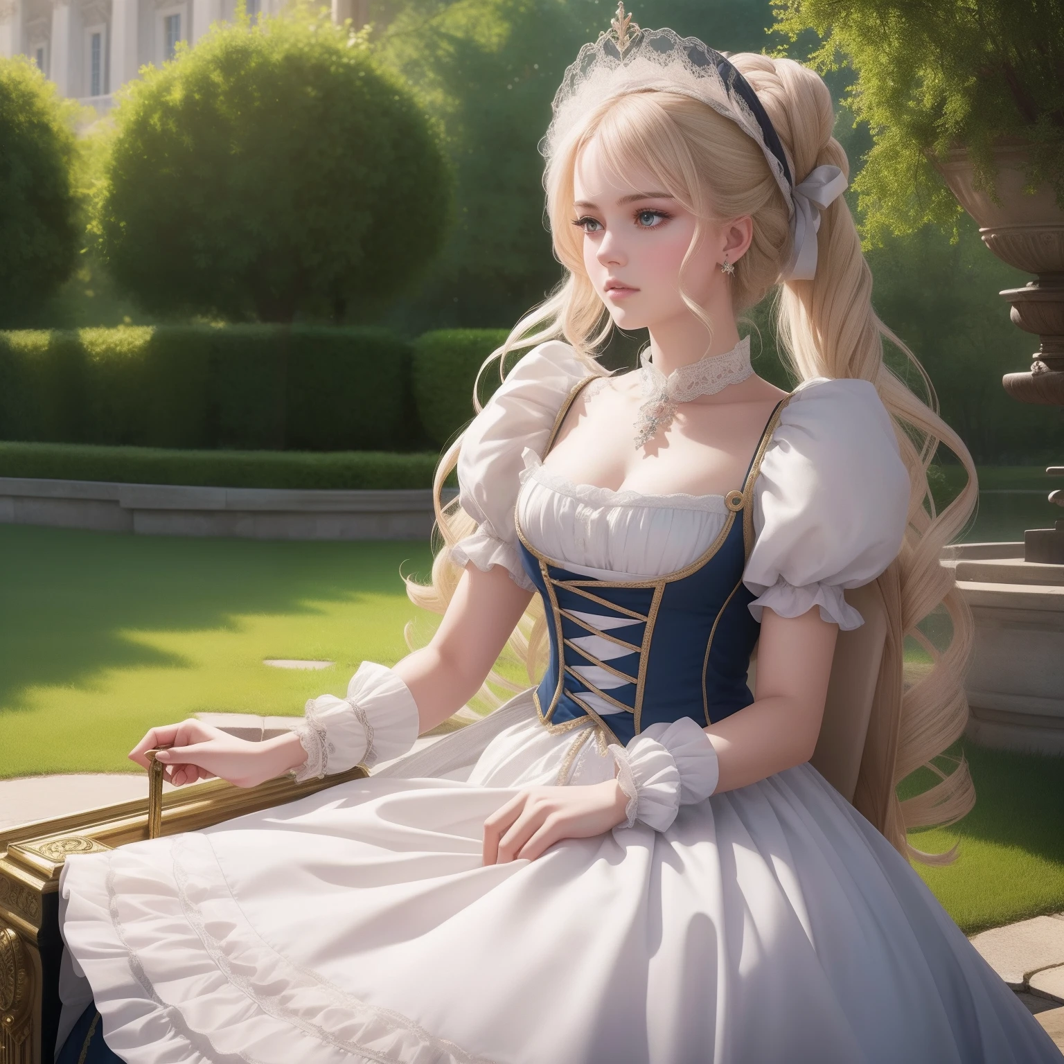 Highest Quality) , High quality(hiquality) etc ○○ detailed – ○○ details ultra detailed(Ultra-fine ) , Extremely detailed(Extremely detailed) , Finely detailed(Fine-grained) etc ○○ res – ○○ resolution ultra high res(超A high resolution) , very high res(hight resolution) etc Realistic – Realistic Photorealistic – photorealistic beautiful – beautiful 4k , 8K , 16K – 4K image quality , 8K , 16k distinct – clearly Best Aesthetic – Supremely Aesthetic ,Marie Antoinette,Palace of Versailles,medieval times,ue,((1girl in)),up hairstyle,French dress,((Ankle-length long dress)),rokoko,pannier,hoop skirt,((Perfect fingers))