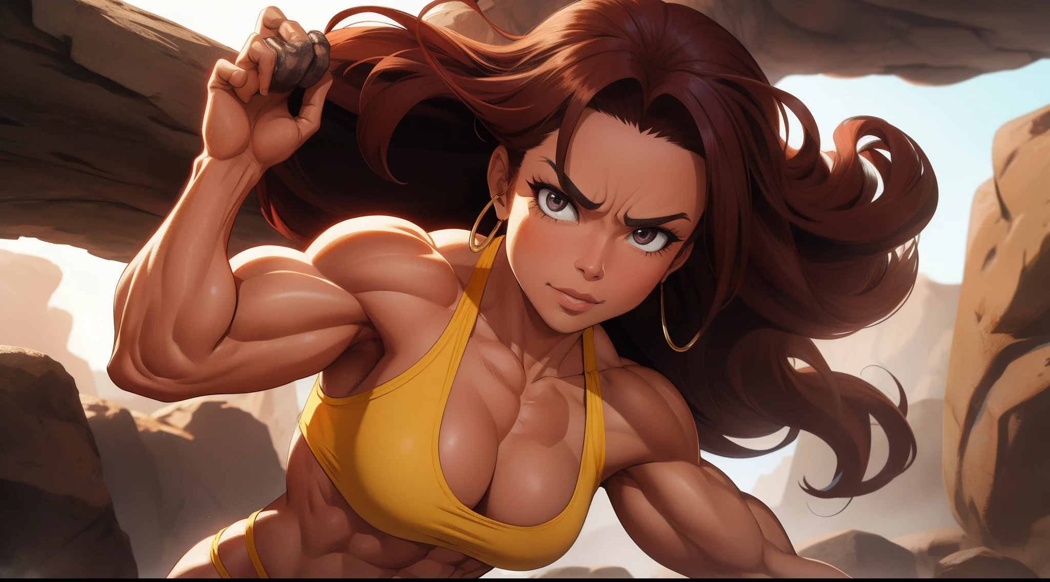 cavewoman . (muscle: 2.0)