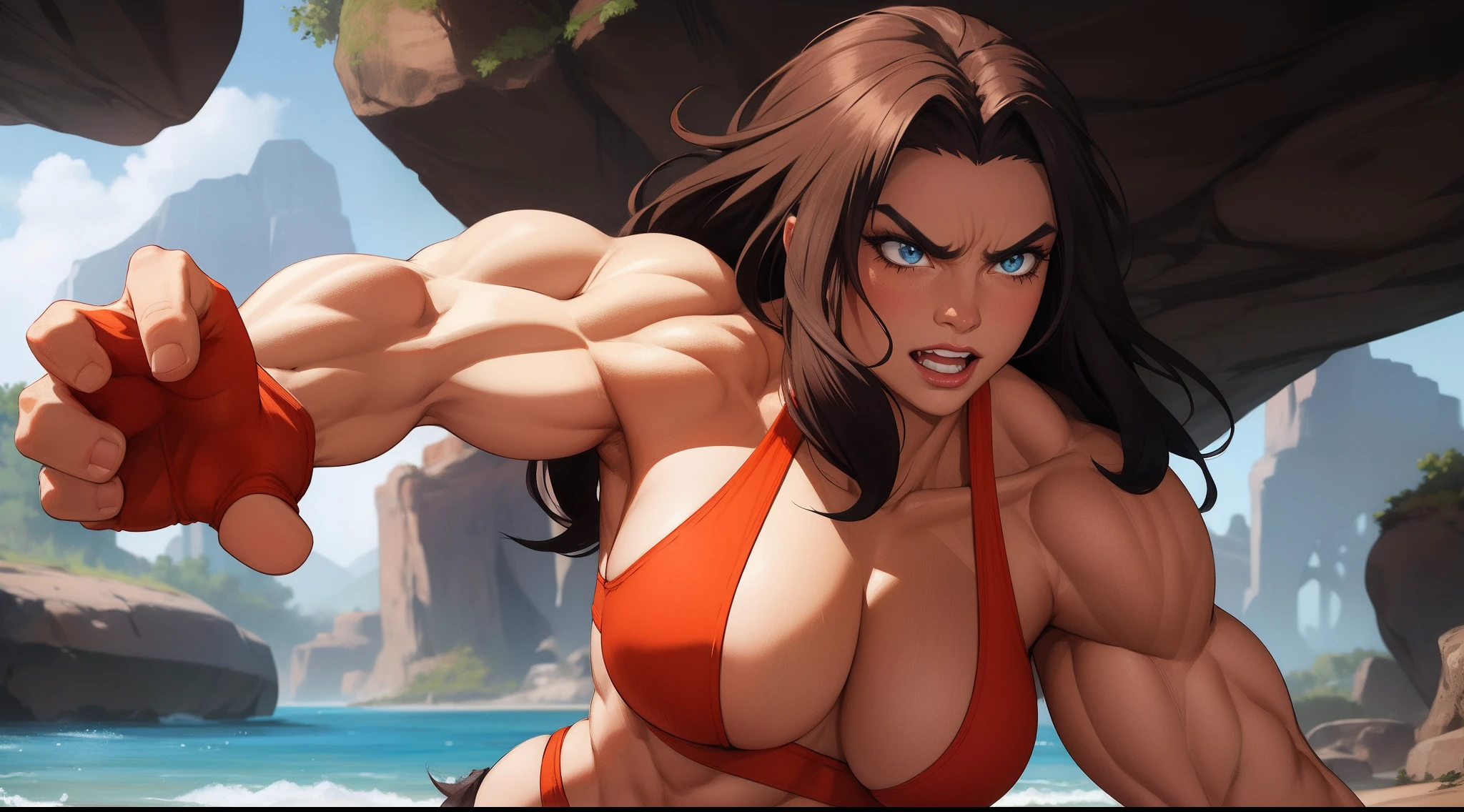 cavewoman . (muscle: 2.0)