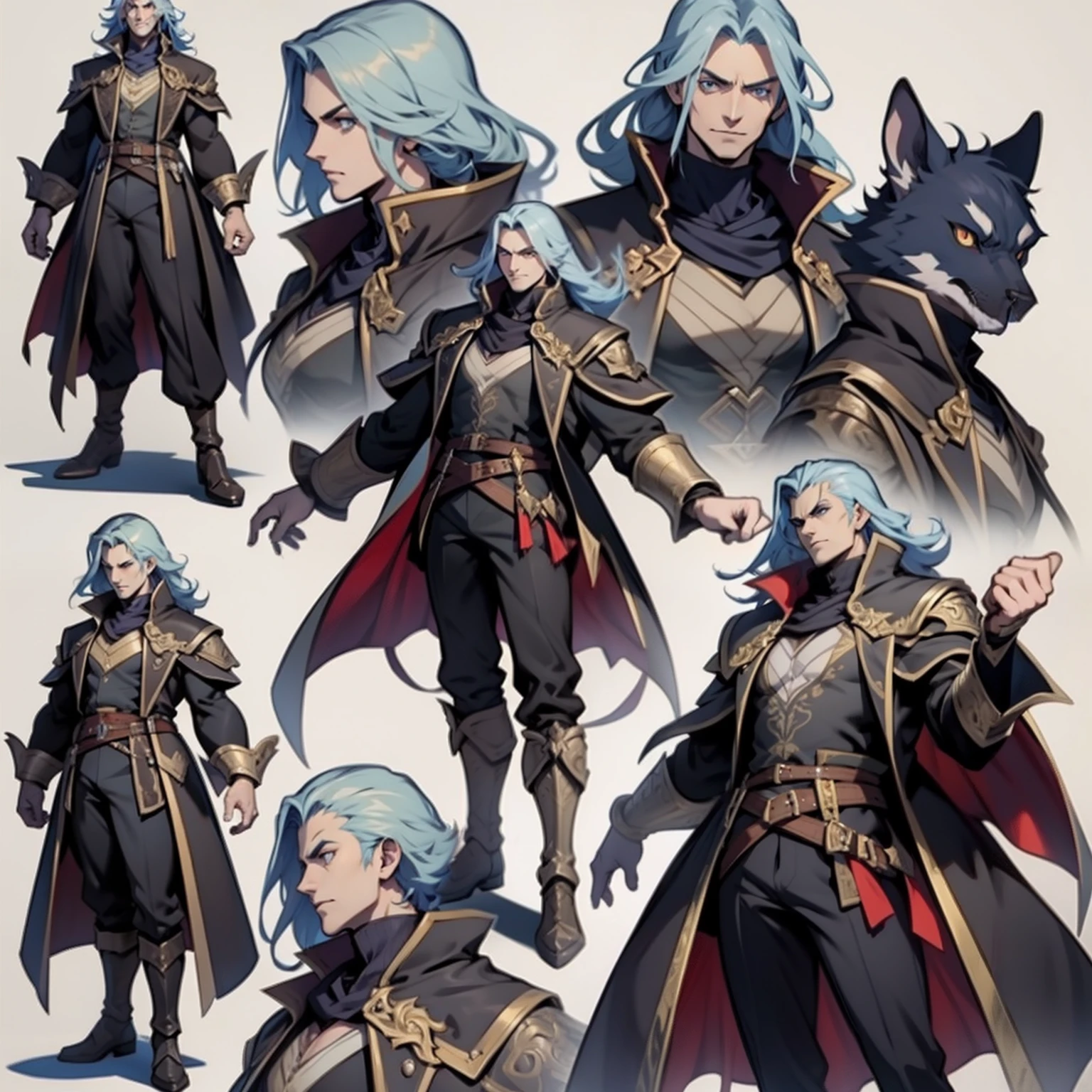 Castlevania lord of the shadows character design sheet super detailed hyper réaliste