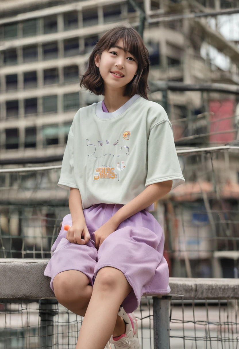 cute Japanese girl, 18 years old, photo, detailed, 8k, portrait, front face, masterpiece, mix race, wearing basketball jersey, little smiling, beautiful eyes, short wavy hair, white skin, round eyes, model, Suzu Hirose, uniform, Suzu Hirose,