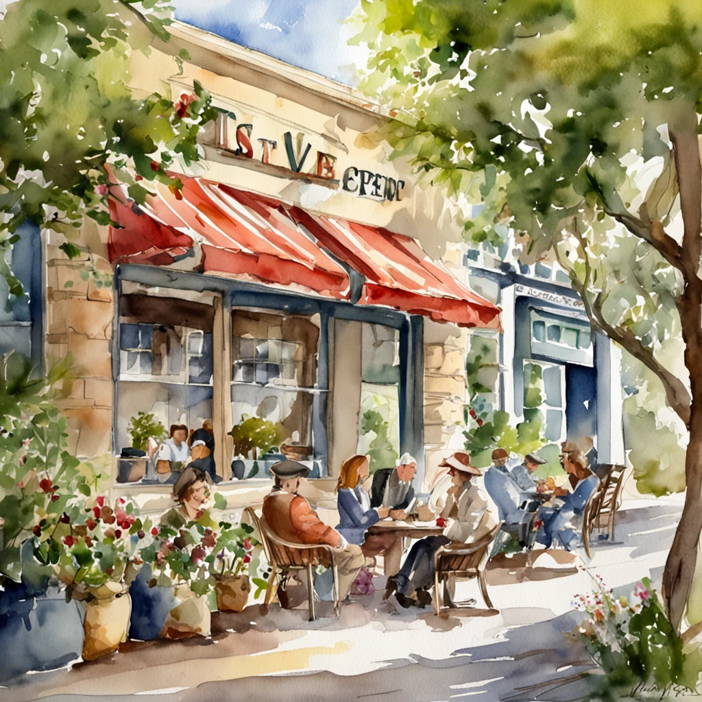 male and female USA military veterans having coffee with female CEO in busy cafe, hyper-detailed, no deformities