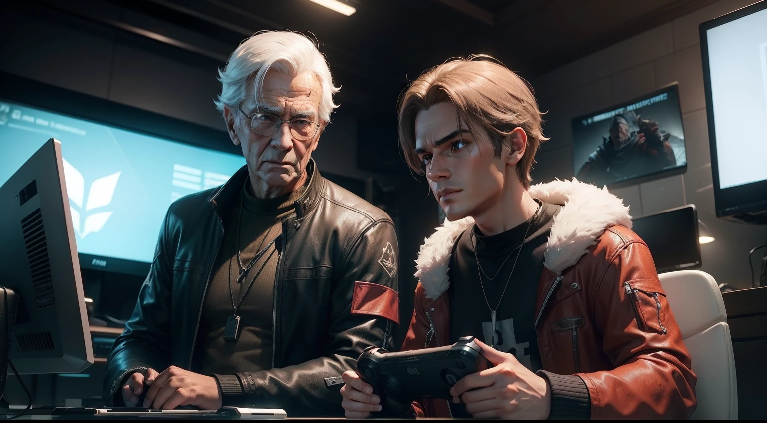 "When young in the video game, and then as an elder also in the video game."