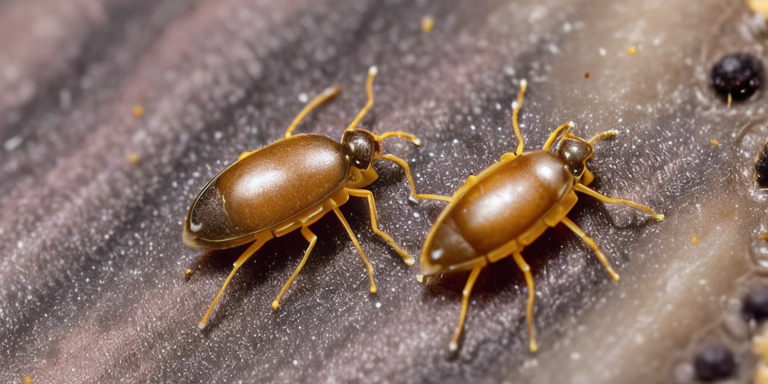Mites eating skin