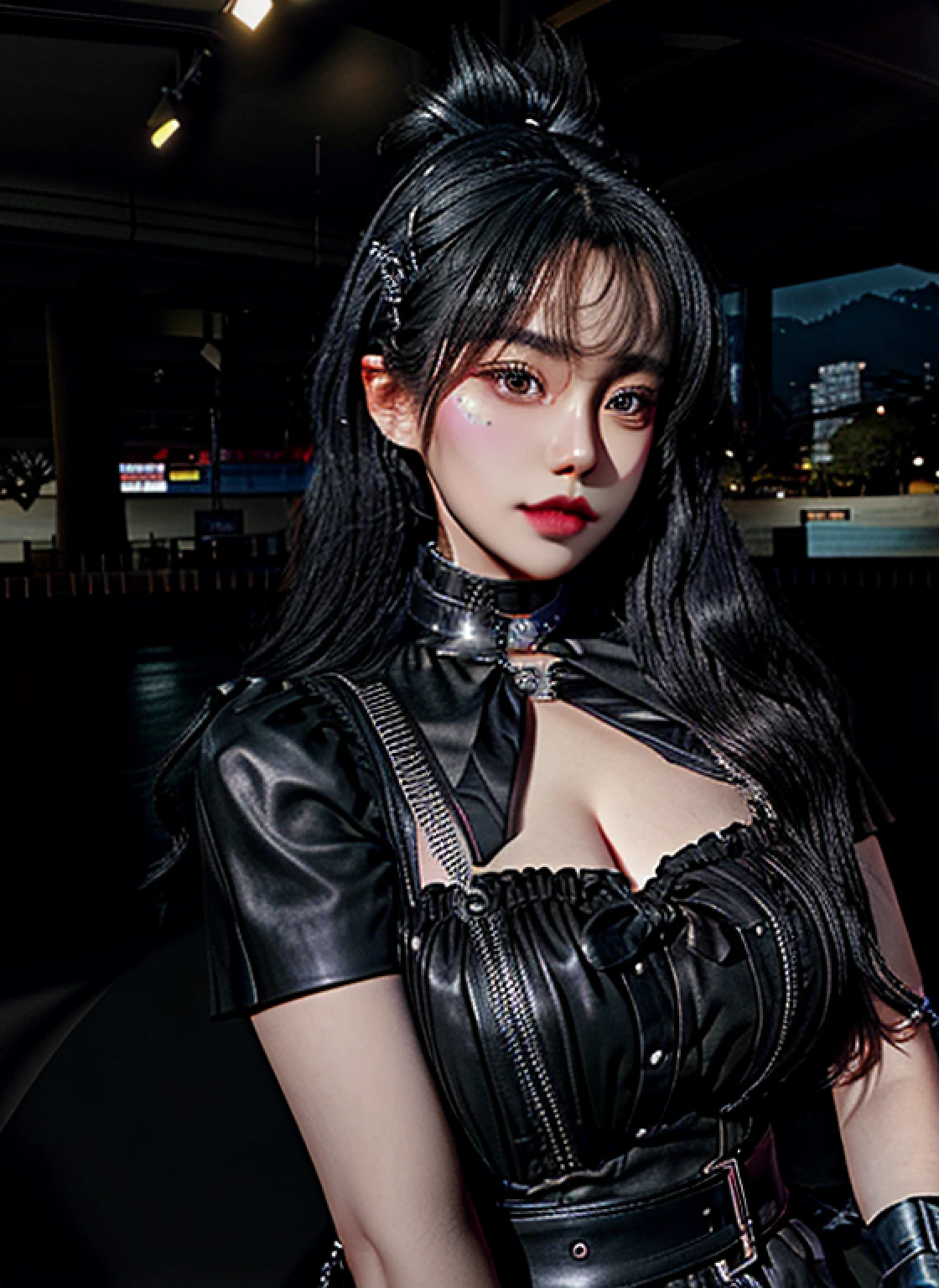 Beautuful Women、Beauty Witch、cool、Long black hair、Military Personnel、Asian、brownish colors、Overexposed、Physical beauty、abdominals、musculature、thick lip、bra very、Older、Slender arm、The areol