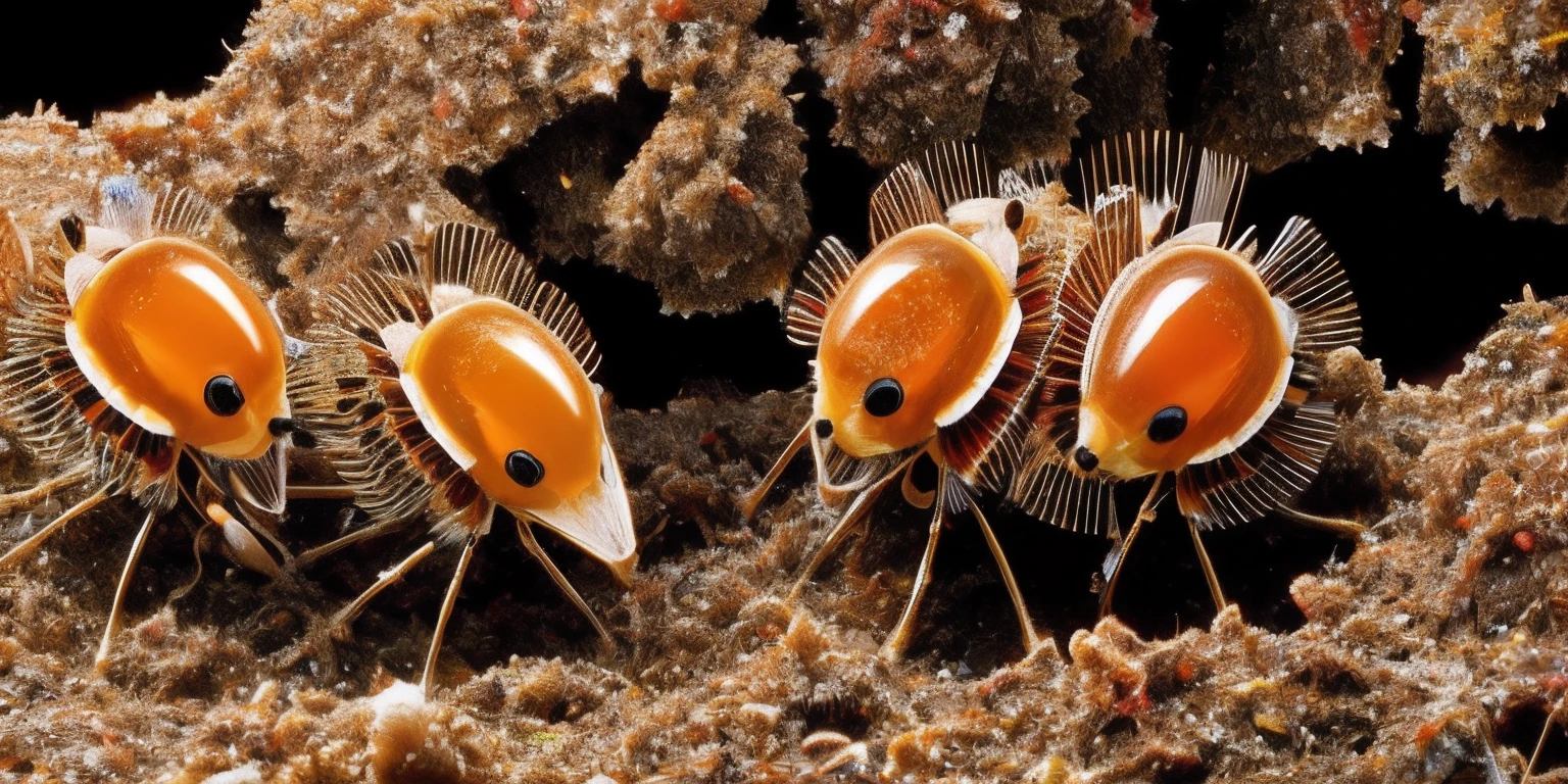 Mites eating skin