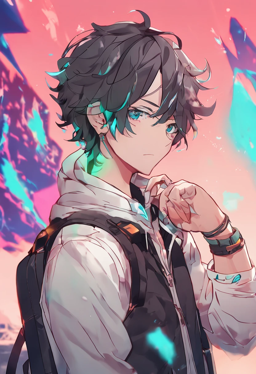 anime boy, vtuber, 1menino, criativo modelo, artistico. full quality