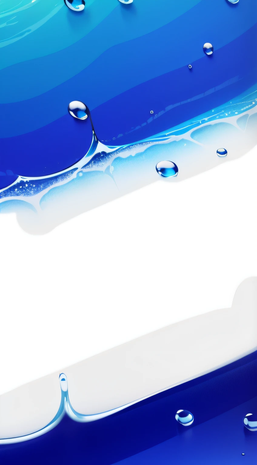 backgground water color blue vibrant colors, 8k and white rectangle 45 grades inclination wit drops of water , vector style --auto