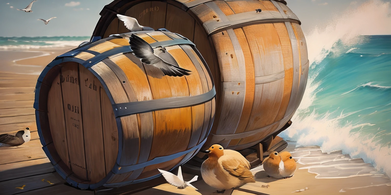 Barrel of birds