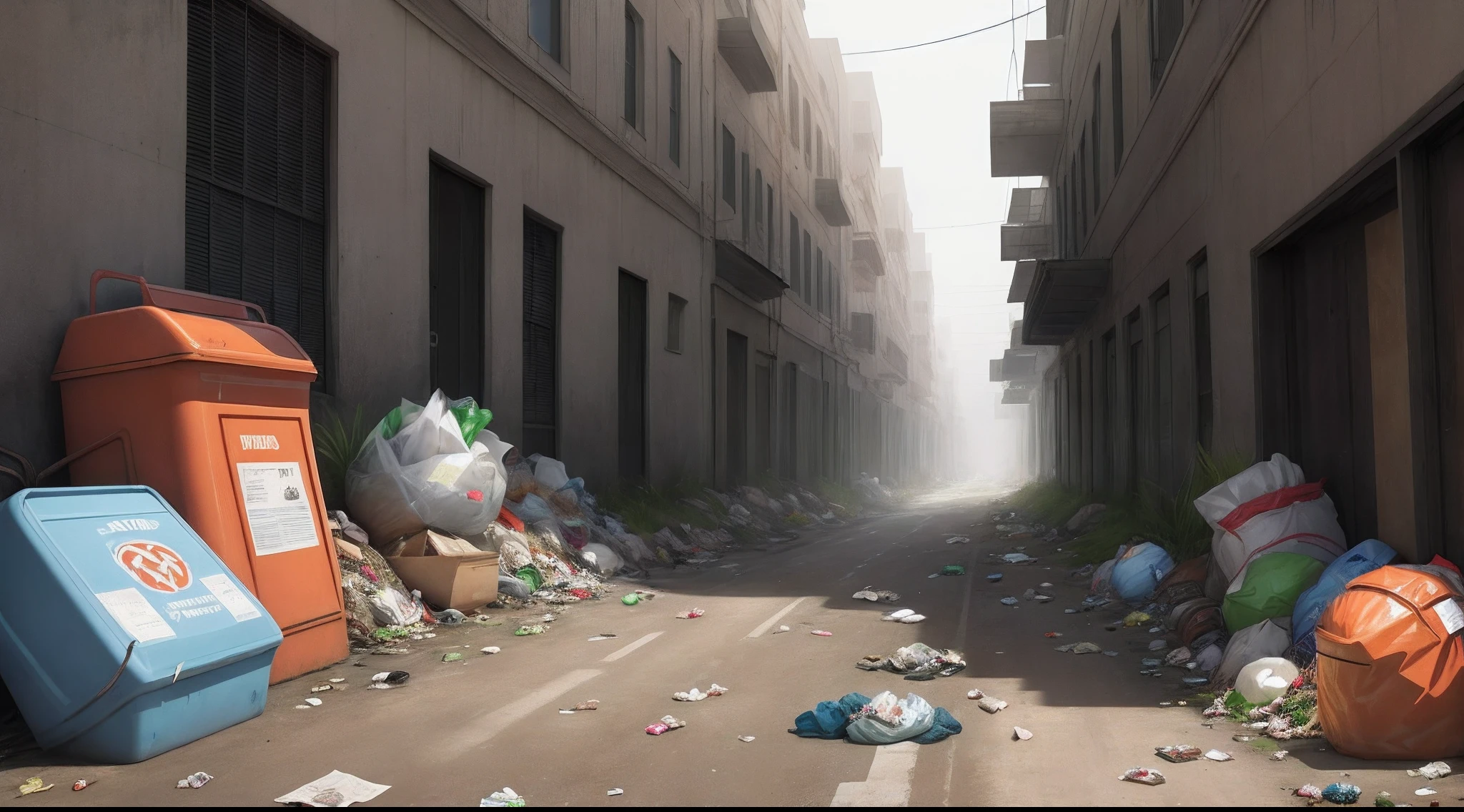 The theme is "If garbage takes over you",Depicting the living environment on Earth 700 years later