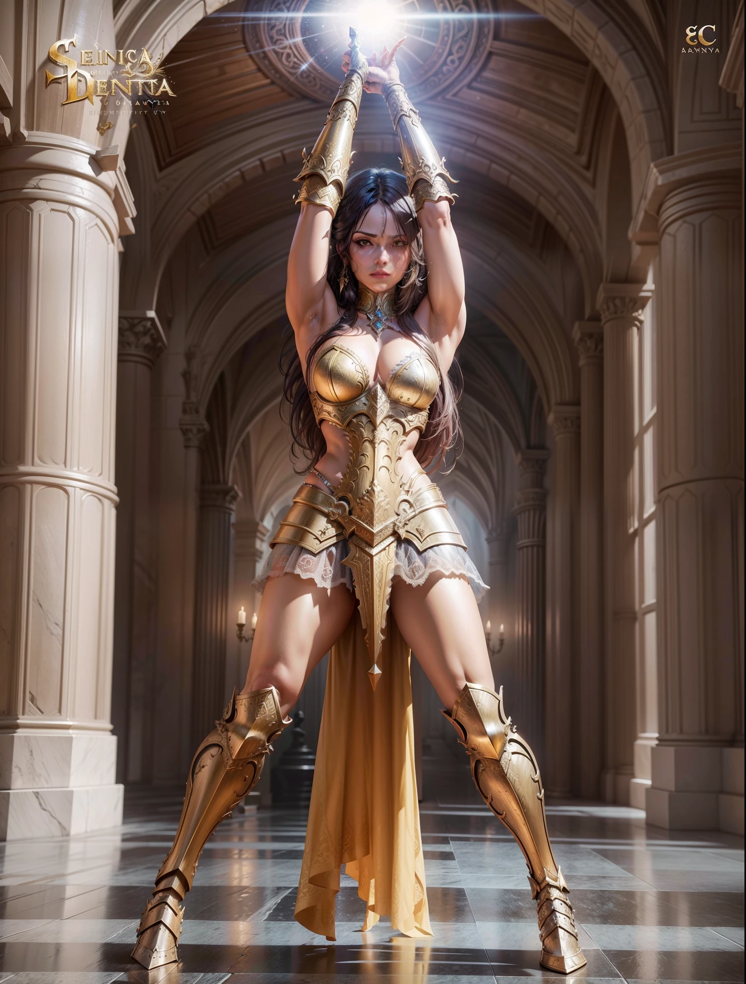 Senhora Cavaleiro,Anatomia correta,epic fantasy digital art,tmasterpiece,8k,high-definition resolution,desenho detalhado,Qulidade Superior,, Epic composition,