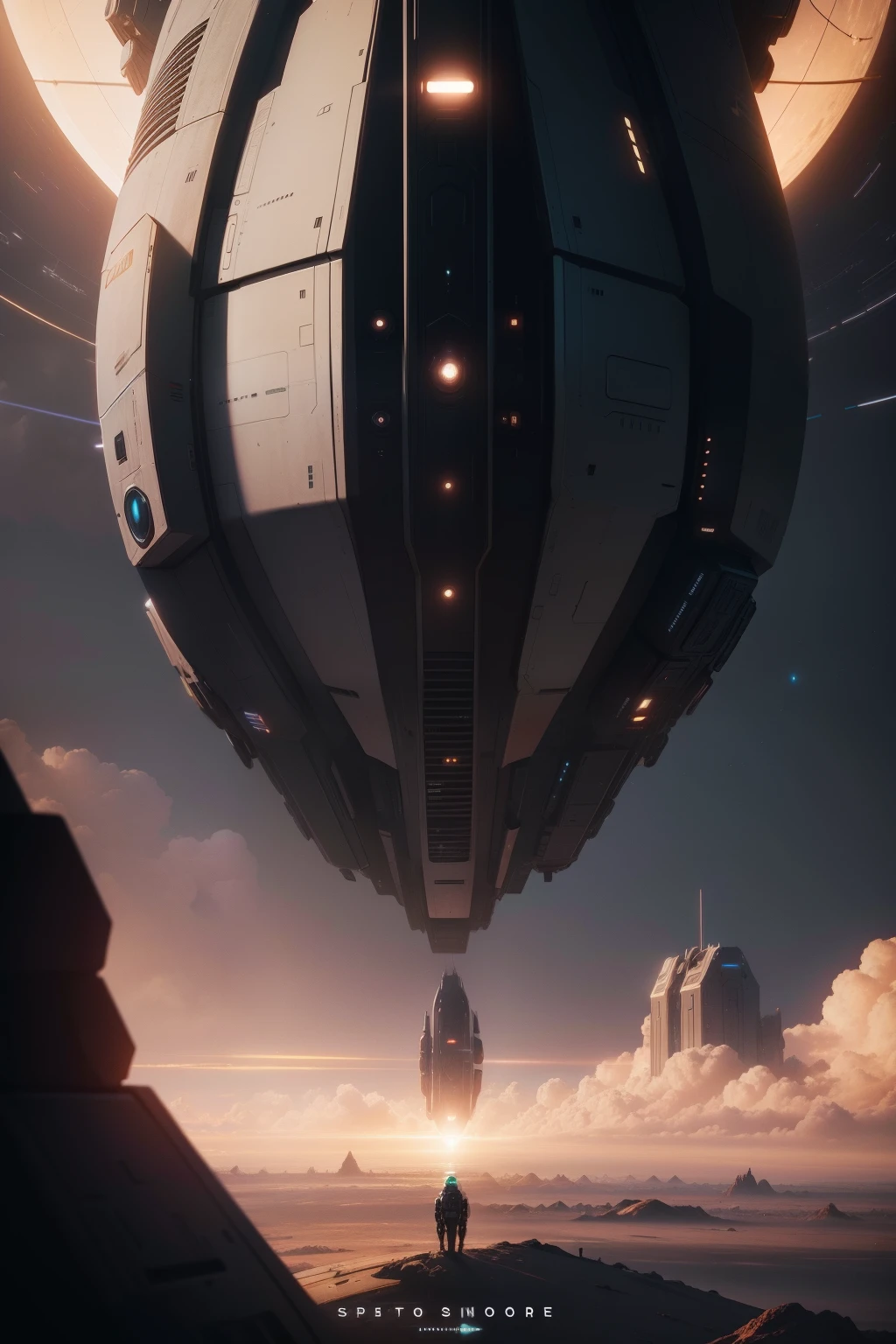 a close up of a book with a spaceship in the background, cinematic scifi shot, in style of beeple, beeple masterpiece, artgem and beeple masterpiece, cinematic beeple, sci-fi digital art illustration, sci-fi digital art, depicted as a scifi scene, scifi illustration, 3 d render beeple, sci-fi digital painting