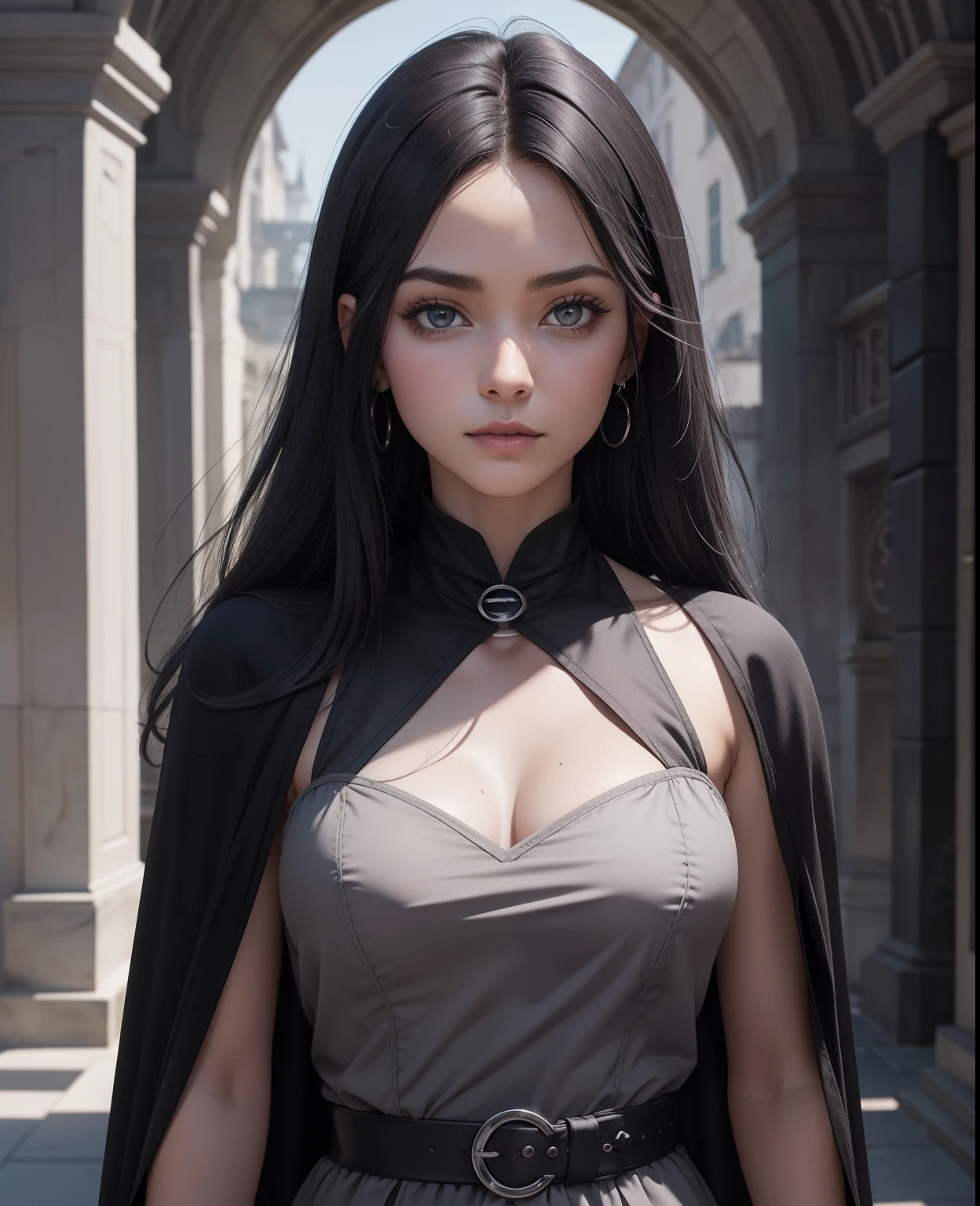 raven, masterpiece, best quality, grey skin,