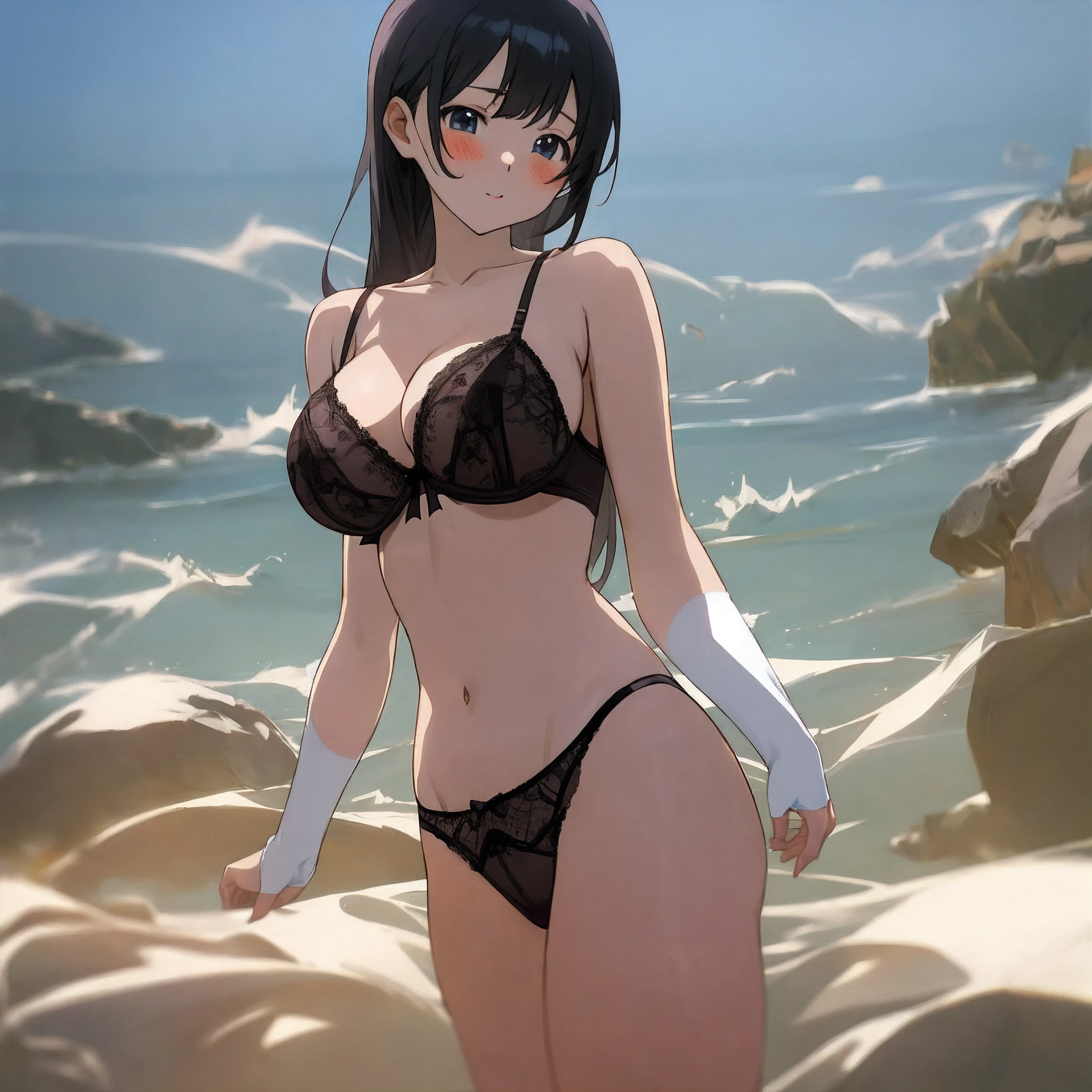 korean anime girl with lingerie big bobbs