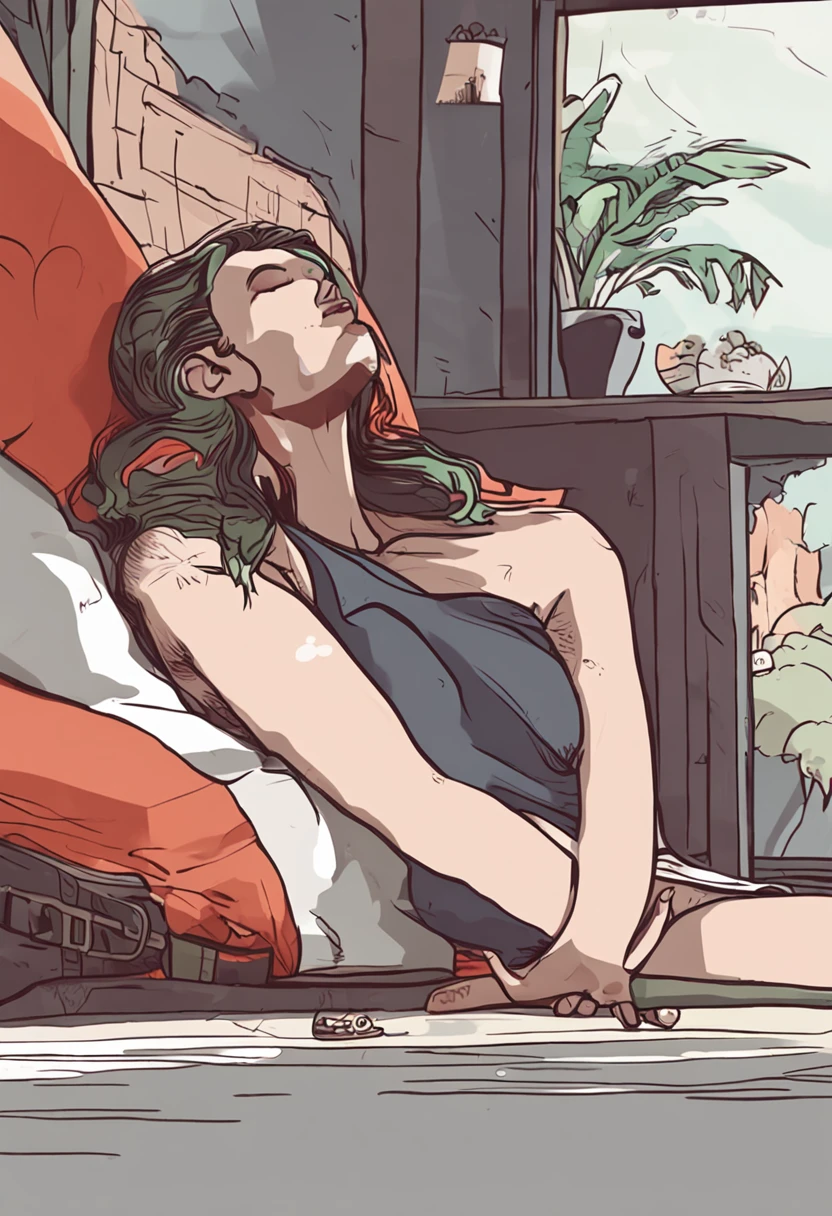 Lulu: "Zzz... Ah, o telhado perfeito para um cochilo."
