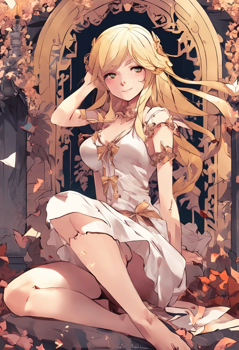 "((angelic blonde seductive anime girl))"