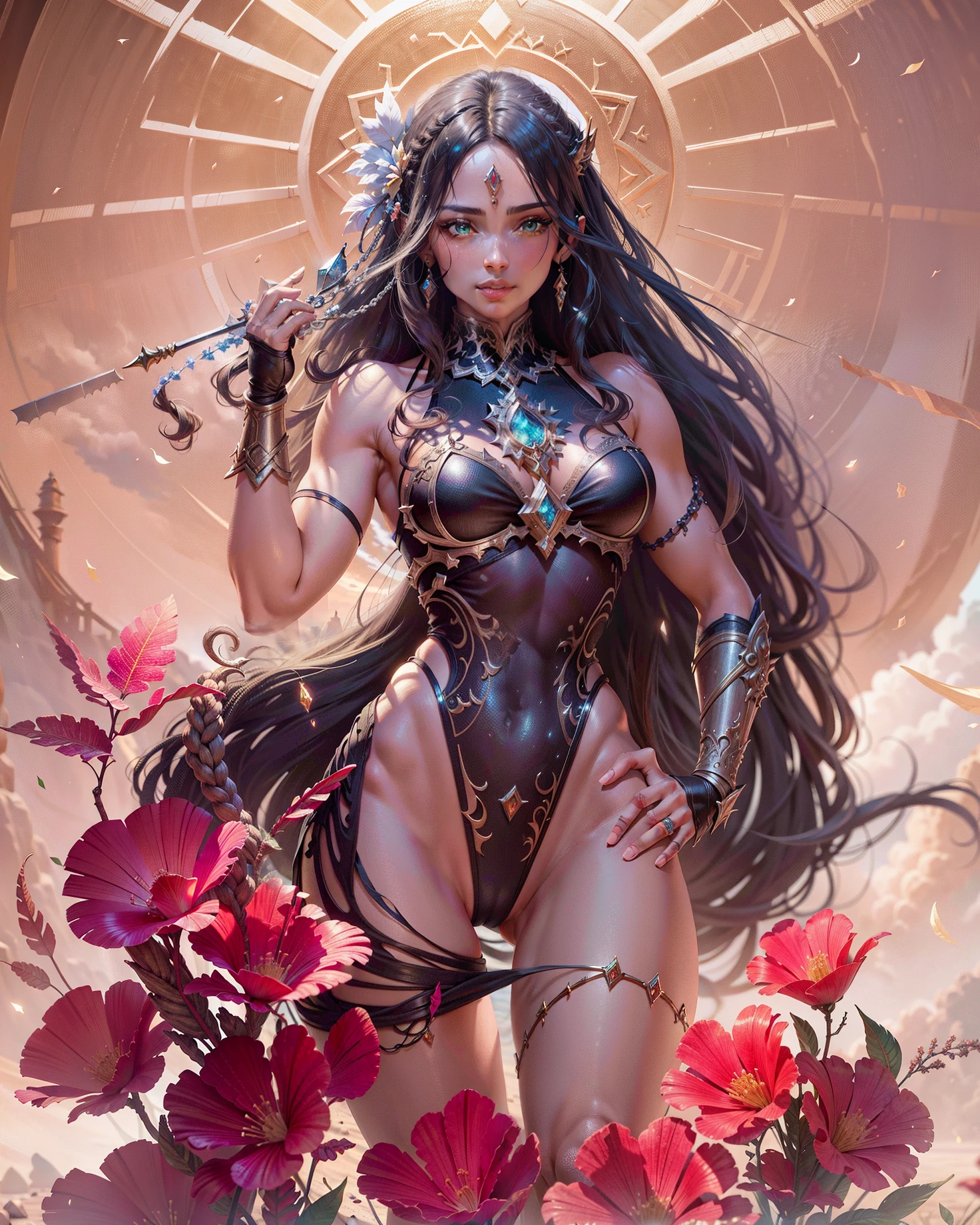Senhora Cavaleiro,Anatomia correta,epic fantasy digital art,tmasterpiece,8k,high-definition resolution,desenho detalhado,Qulidade Superior,, Epic composition,