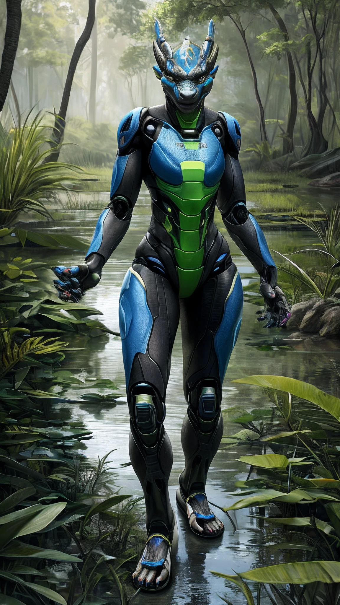 Dark background, Full body, A daring female explorer, brown hair, blue skin, naked breasts, traversing the depths of a vibrant, crawling, all fours, night alien jungle teeming with fascinating creatures, bioluminescent, plants glowing blue and purple, specs of blue dots on plants, sunset, orange rim light, Green eyes, detailed futuristic exploration unbuttoned suit, naked breasts, subsurface scattering, (colourful plants colors:1.21), nigh time glow
(sharp:0.7), amazing fine detail, Nikon D850 film stock photograph Kodak Portra 400 camera f1.6 lens, rich colors, lifelike,